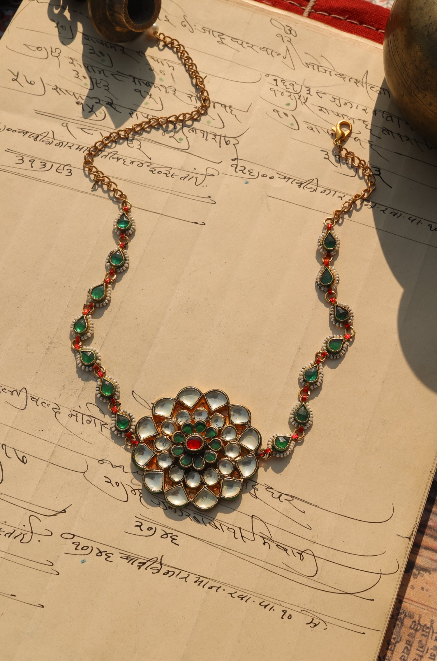 Vasika Green Kundan Choker