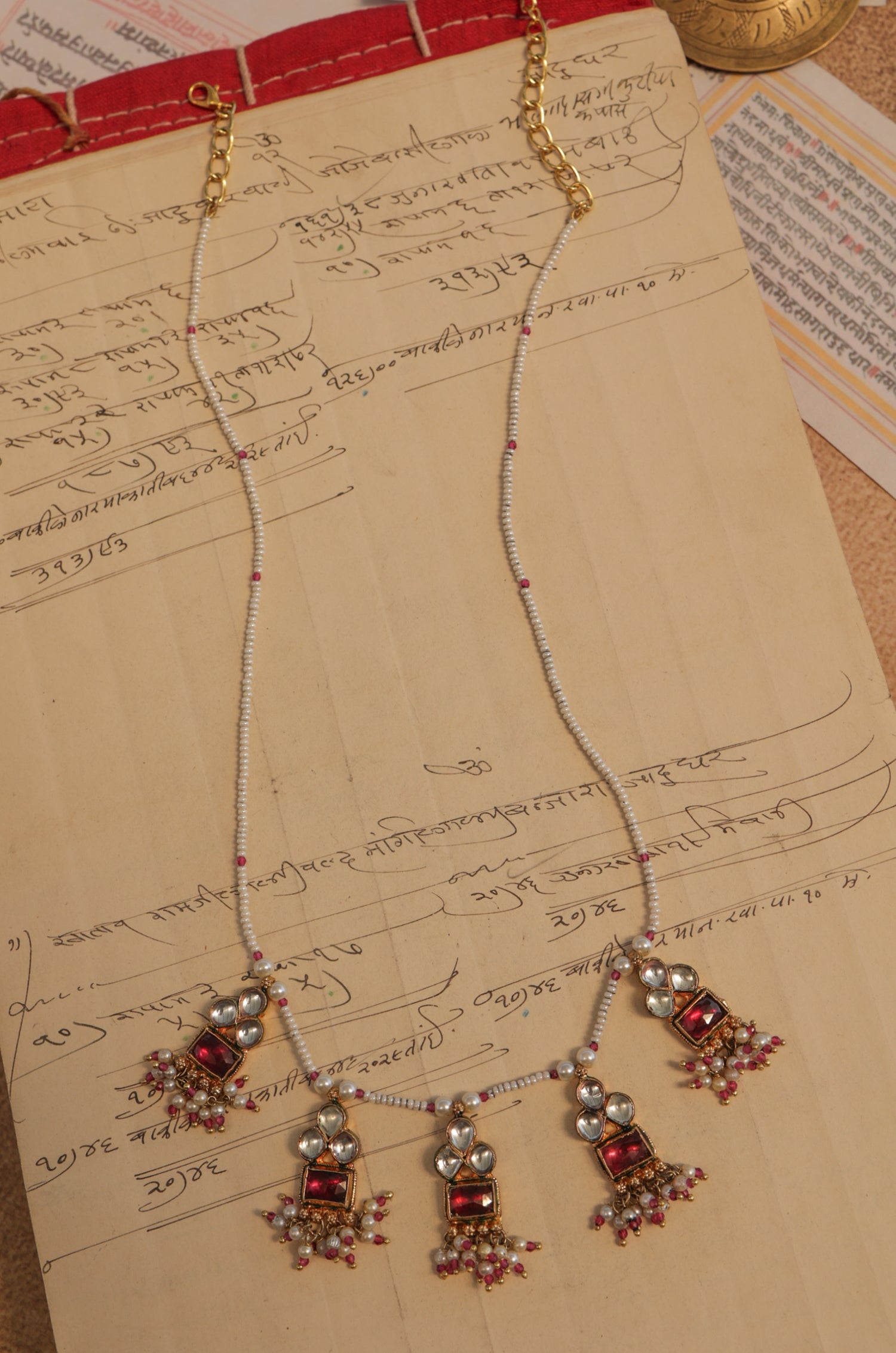 Siya Red Kundan Necklace