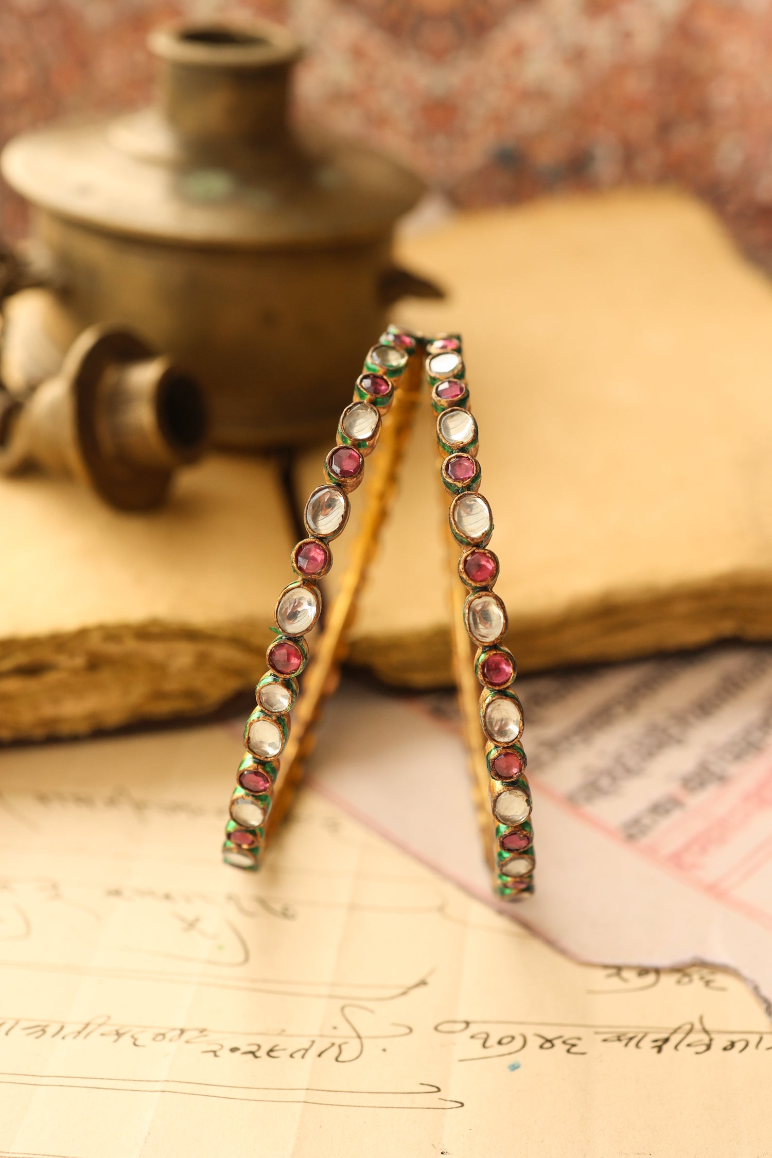 Ruh Kundan Bangles - Set of 2
