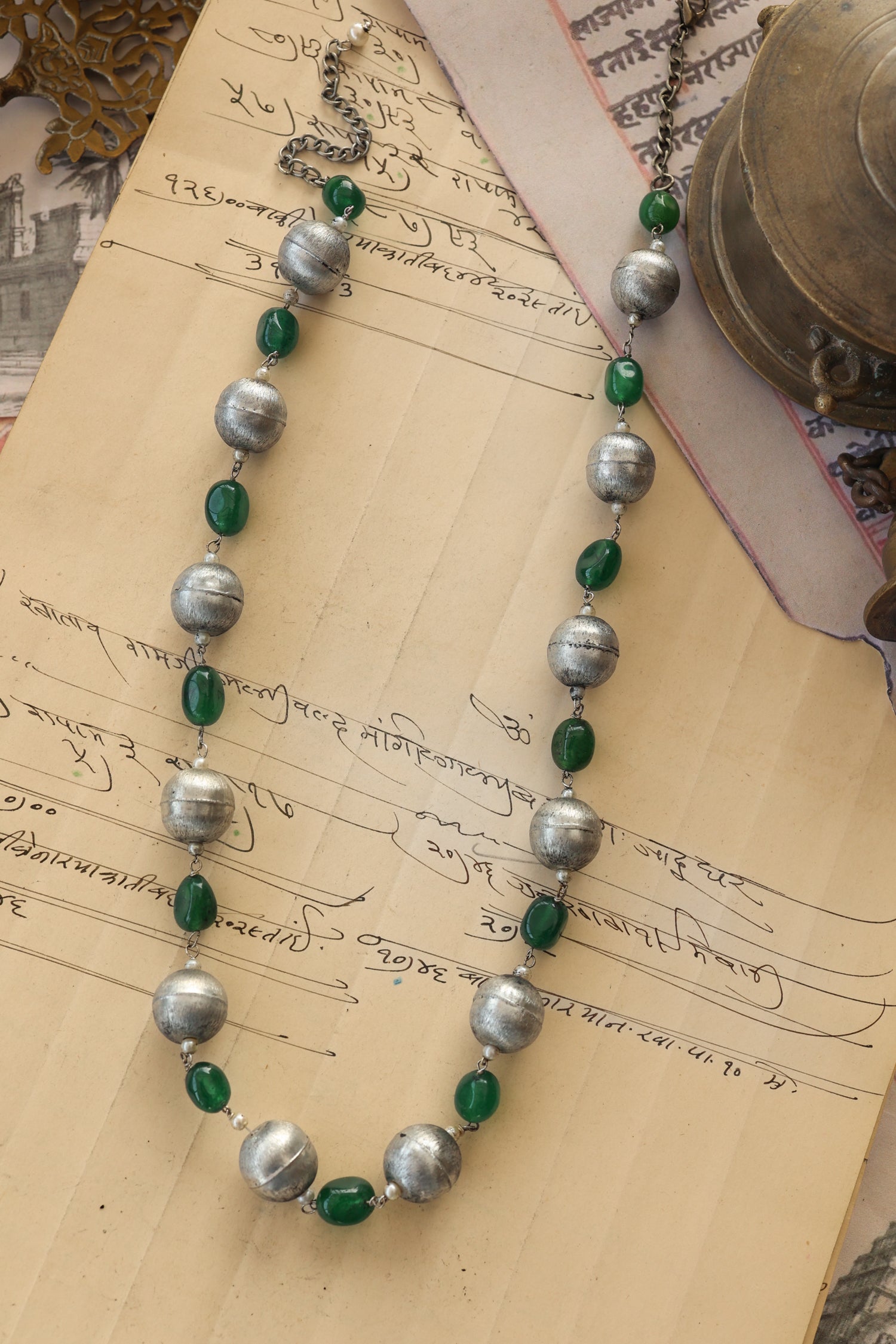 Ruba Green String Necklace