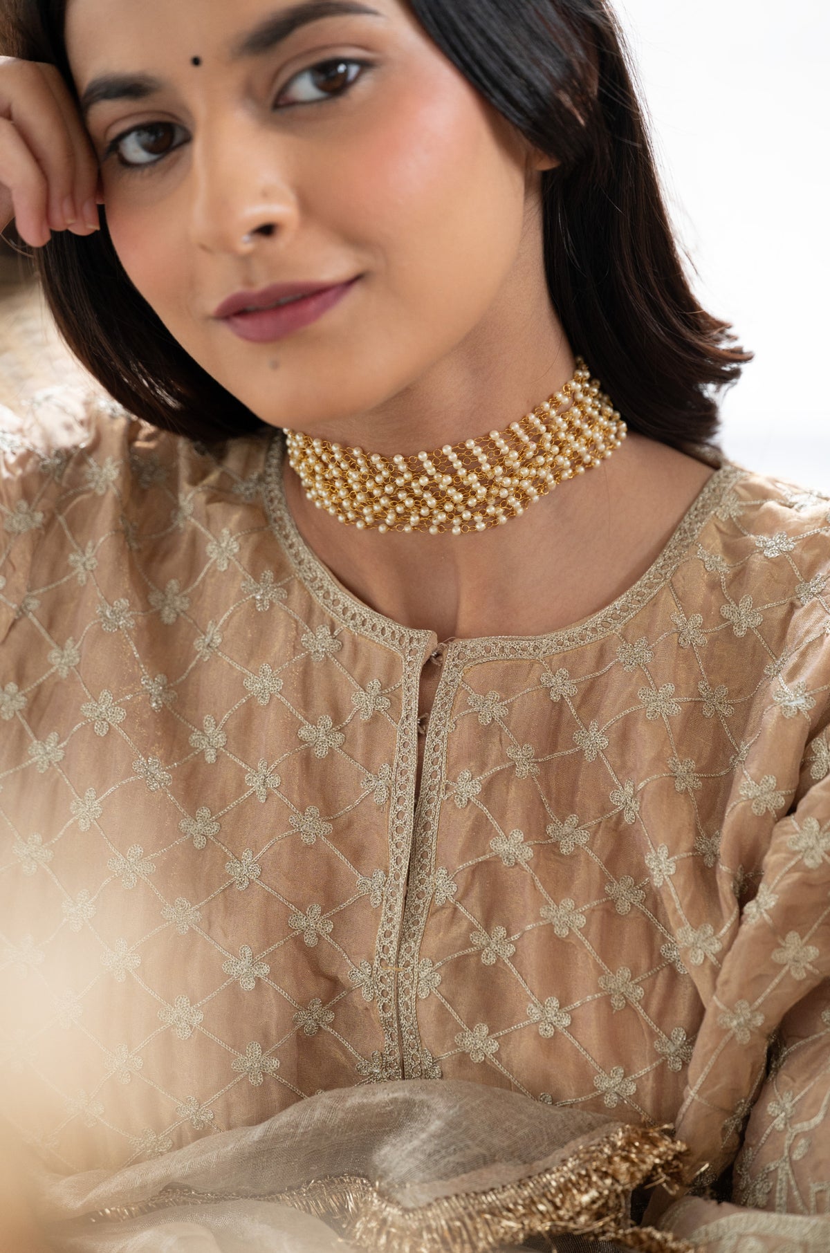 Kyra Pearl Choker Necklace