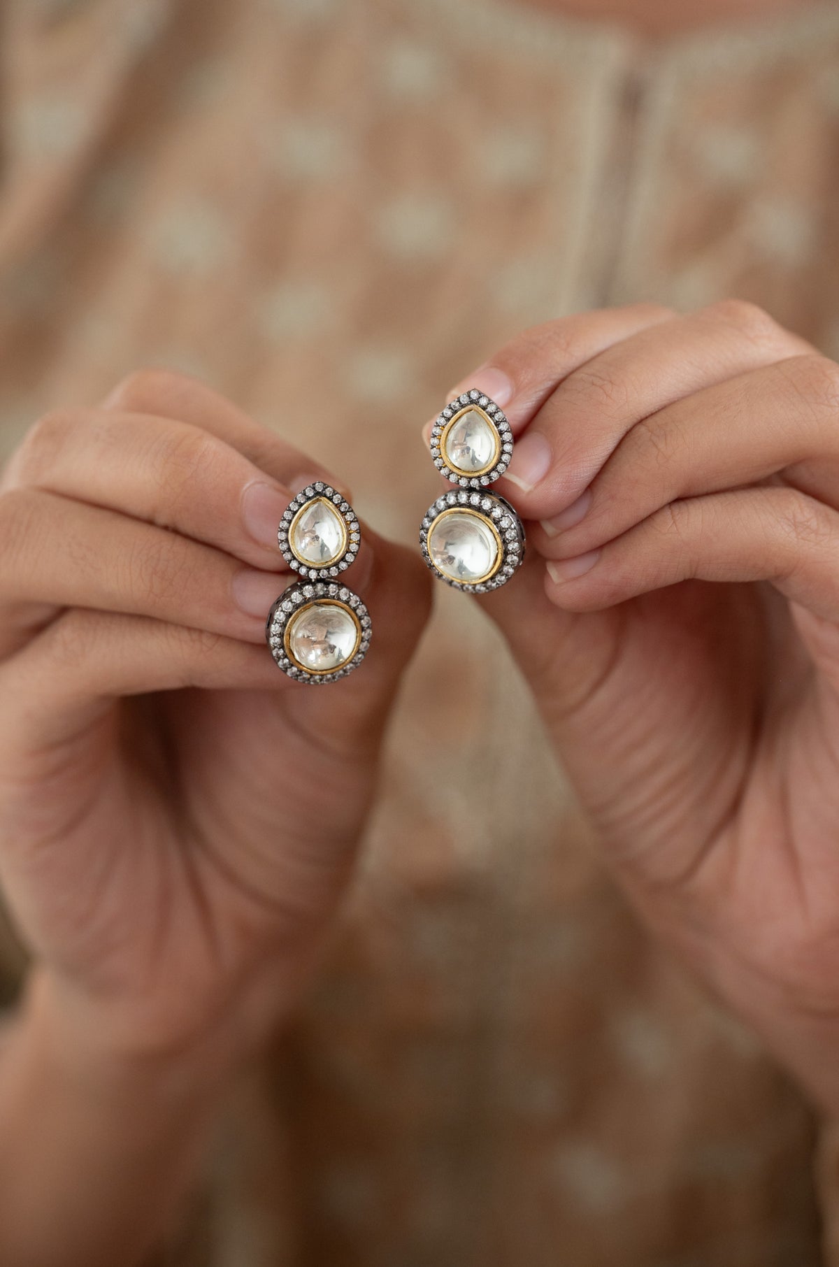 Roman Polki Earrings