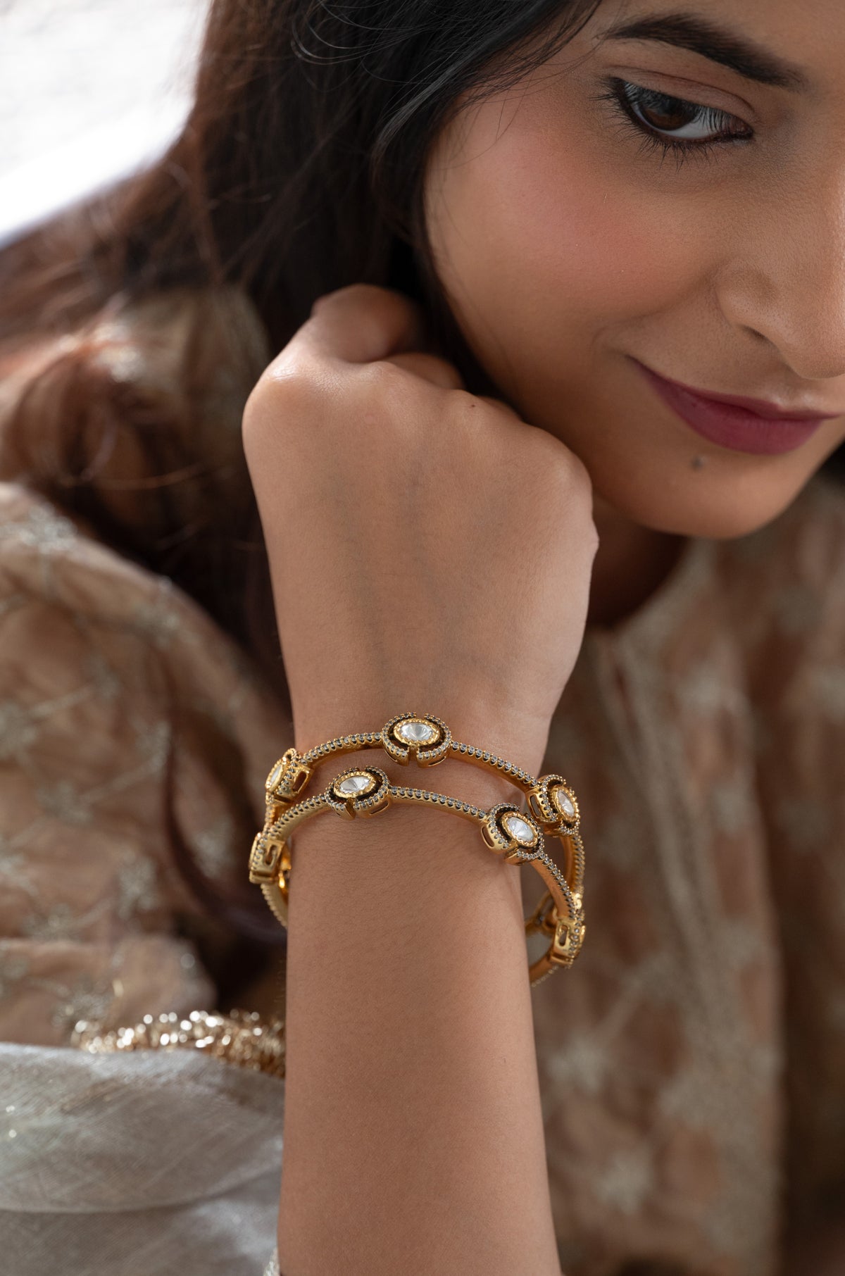 Virenika Polki Bangles - Set of 2