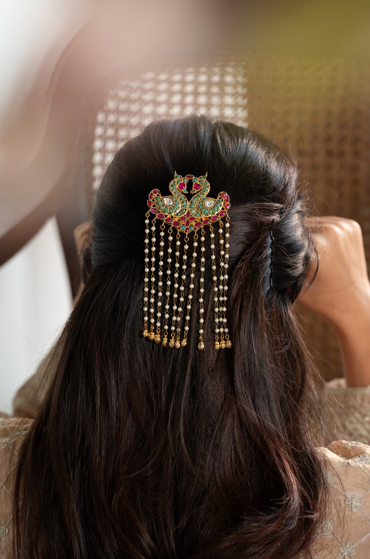 Aarika Traditional Kundan Braid Pin
