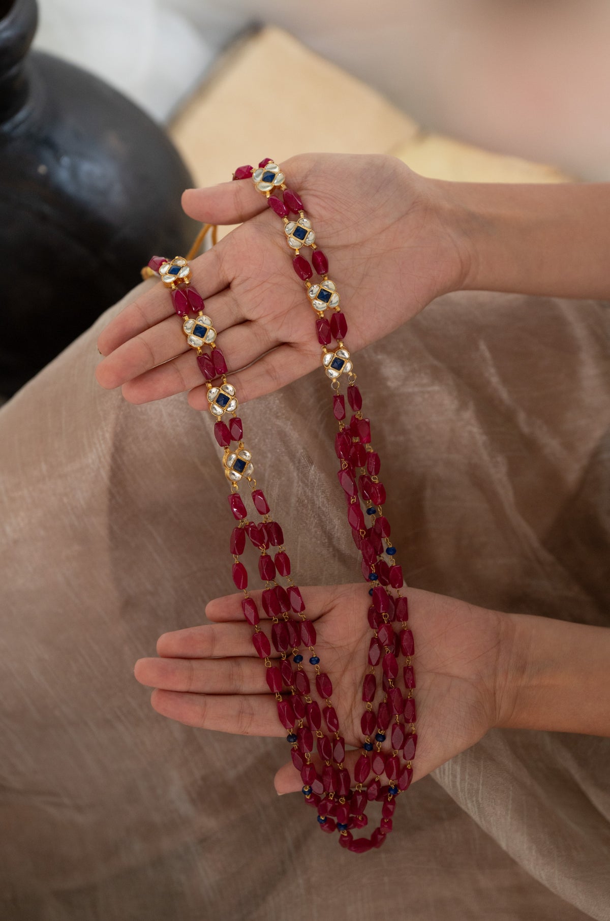 Veyra Red Kundan Necklace