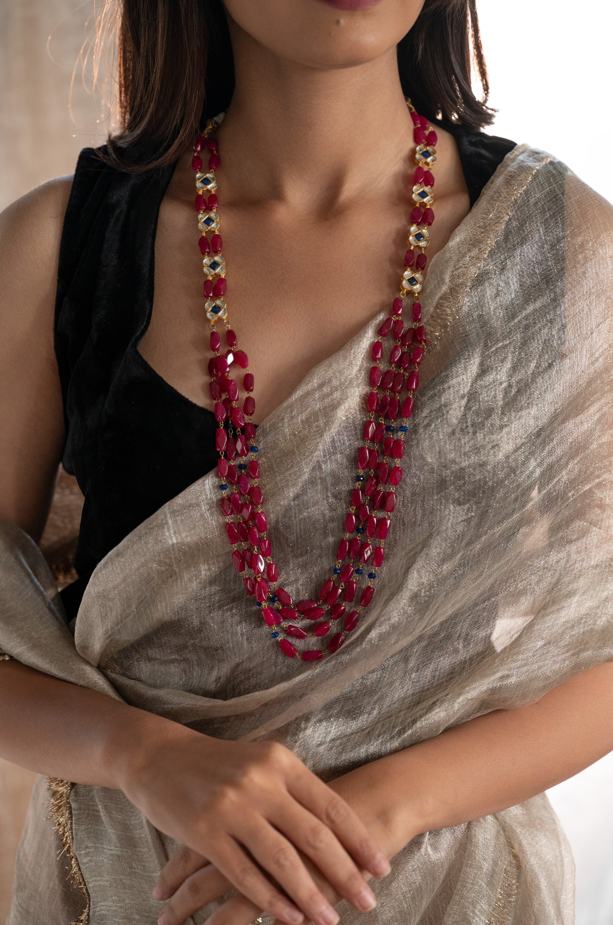 Veyra Red Kundan Necklace