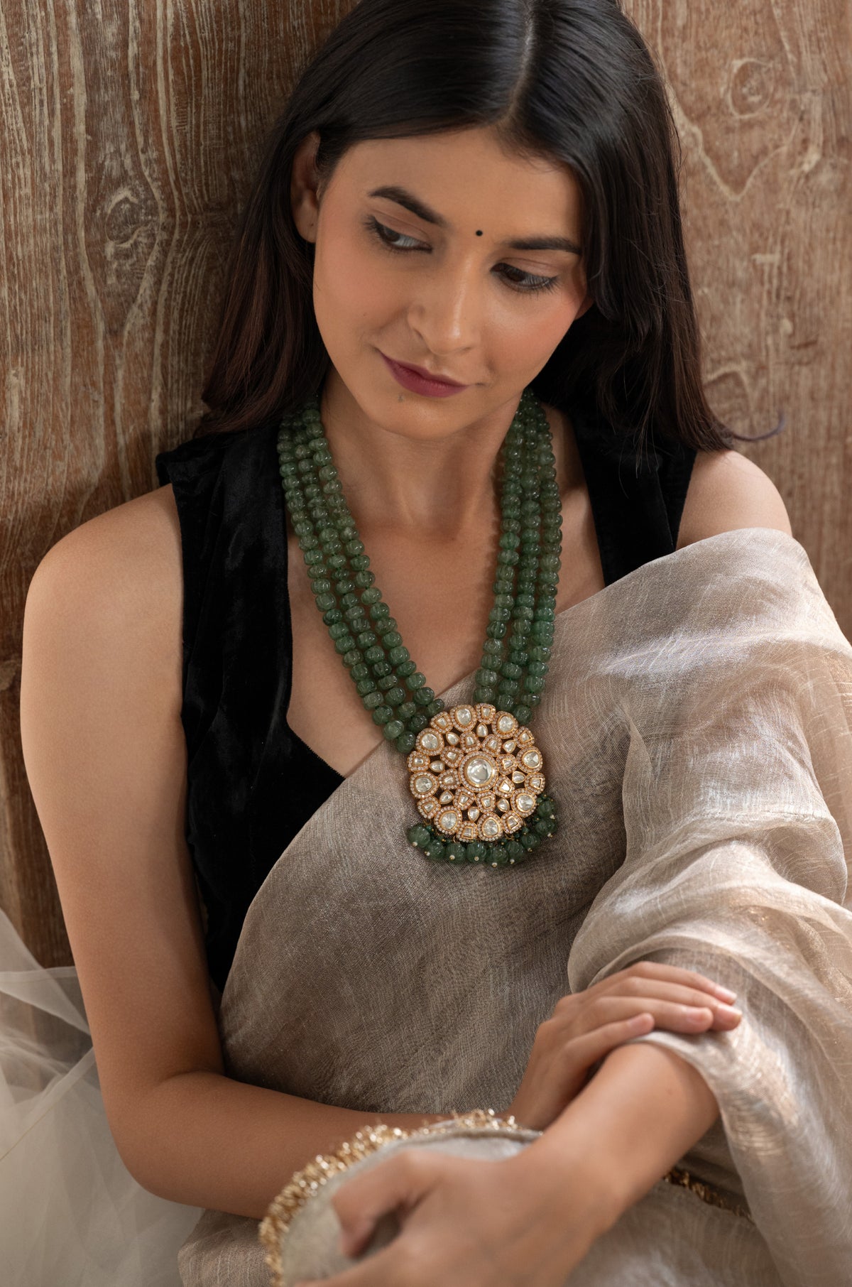 Khushi Green Victorian Necklace Set
