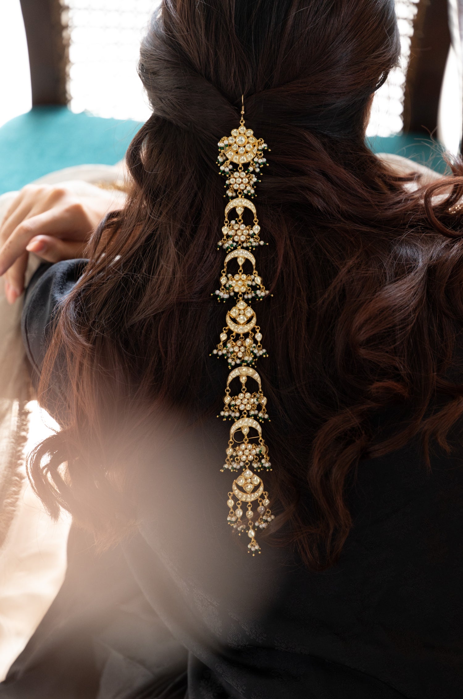 Esha Kundan Braid Pin