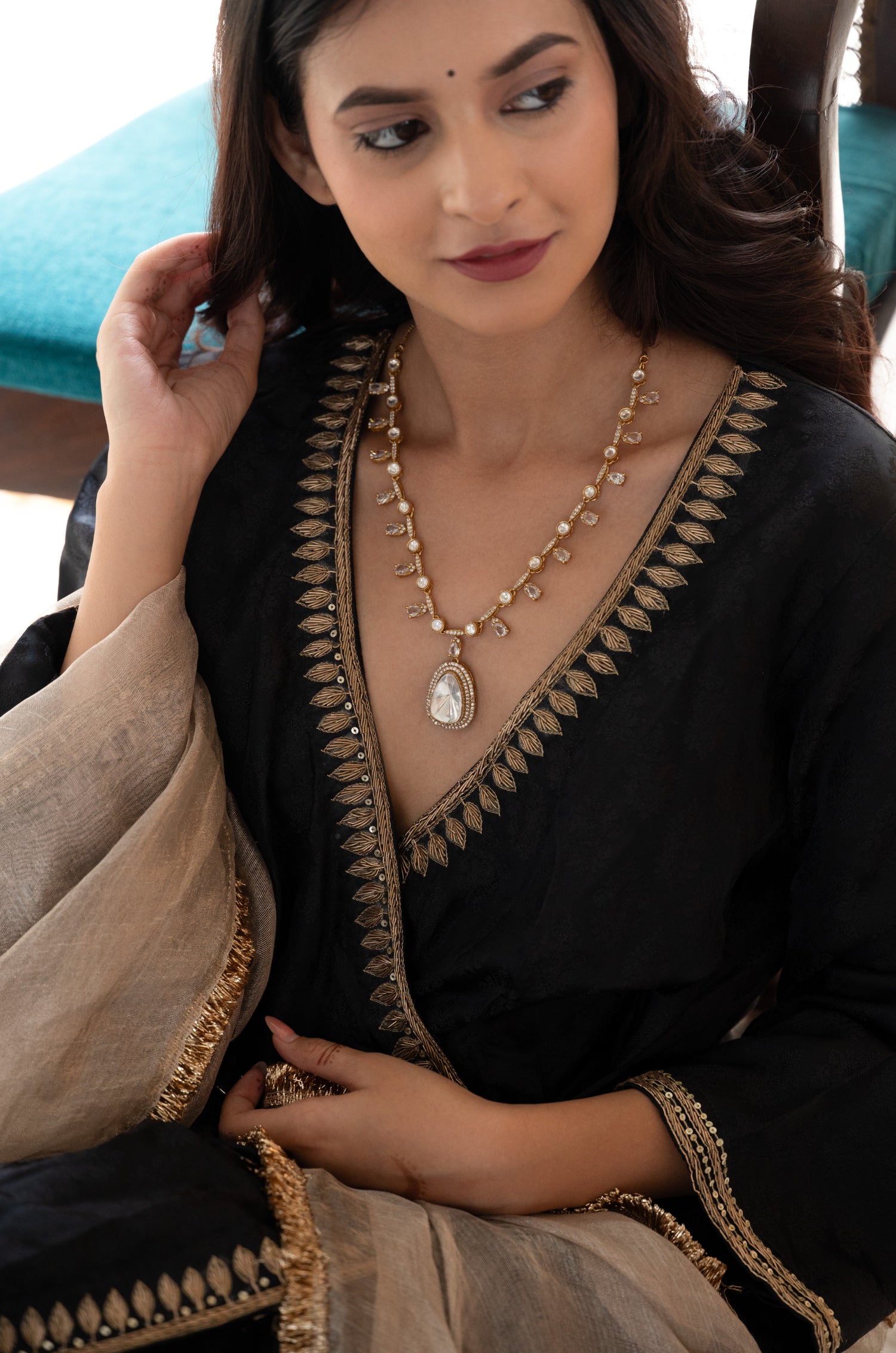 Oreen Polki Necklace Set