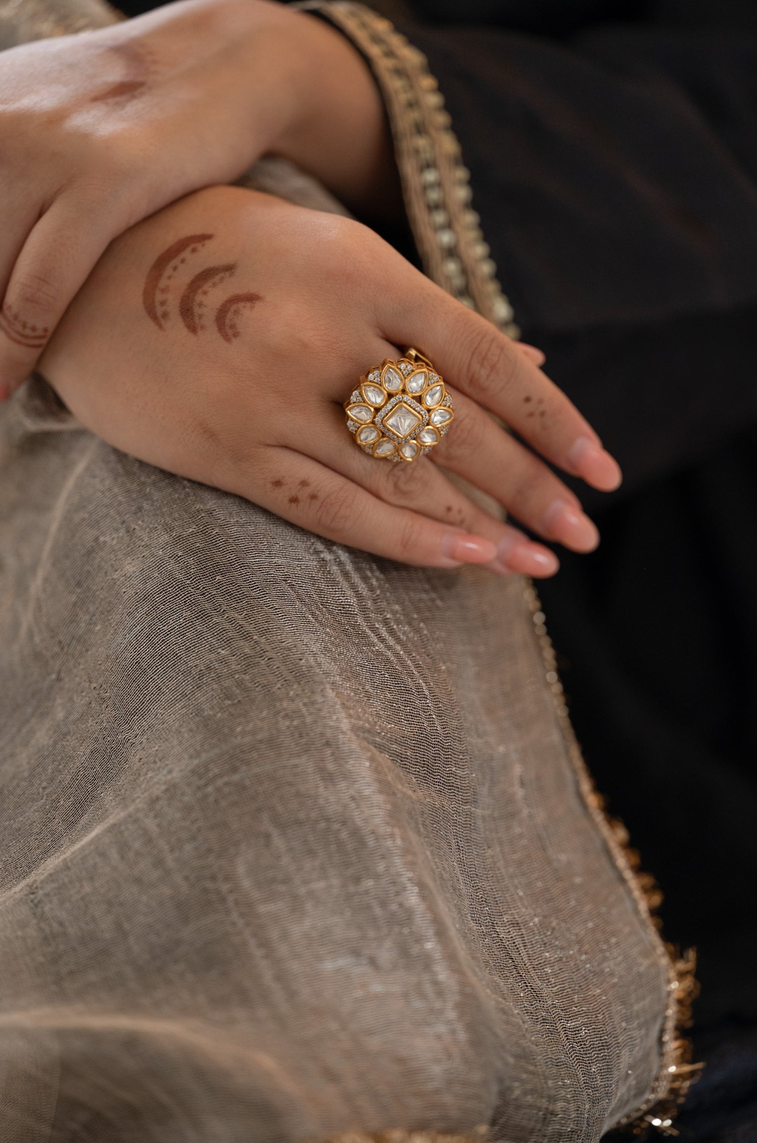 Amina Polki Ring