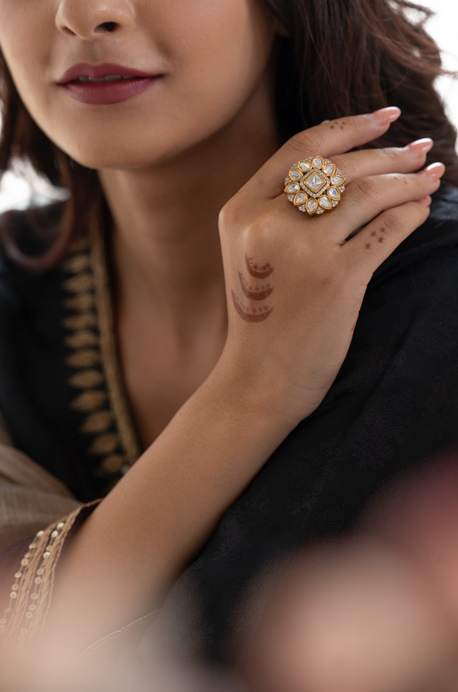 Amina Polki Ring