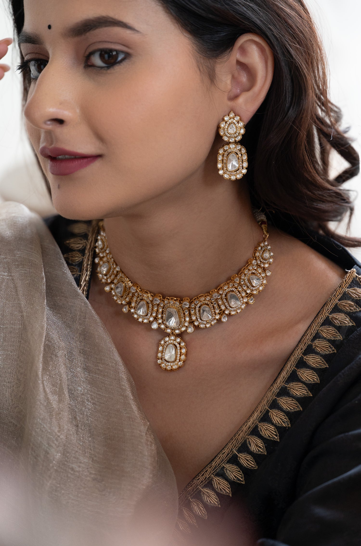 Ruhani Polki Necklace Set