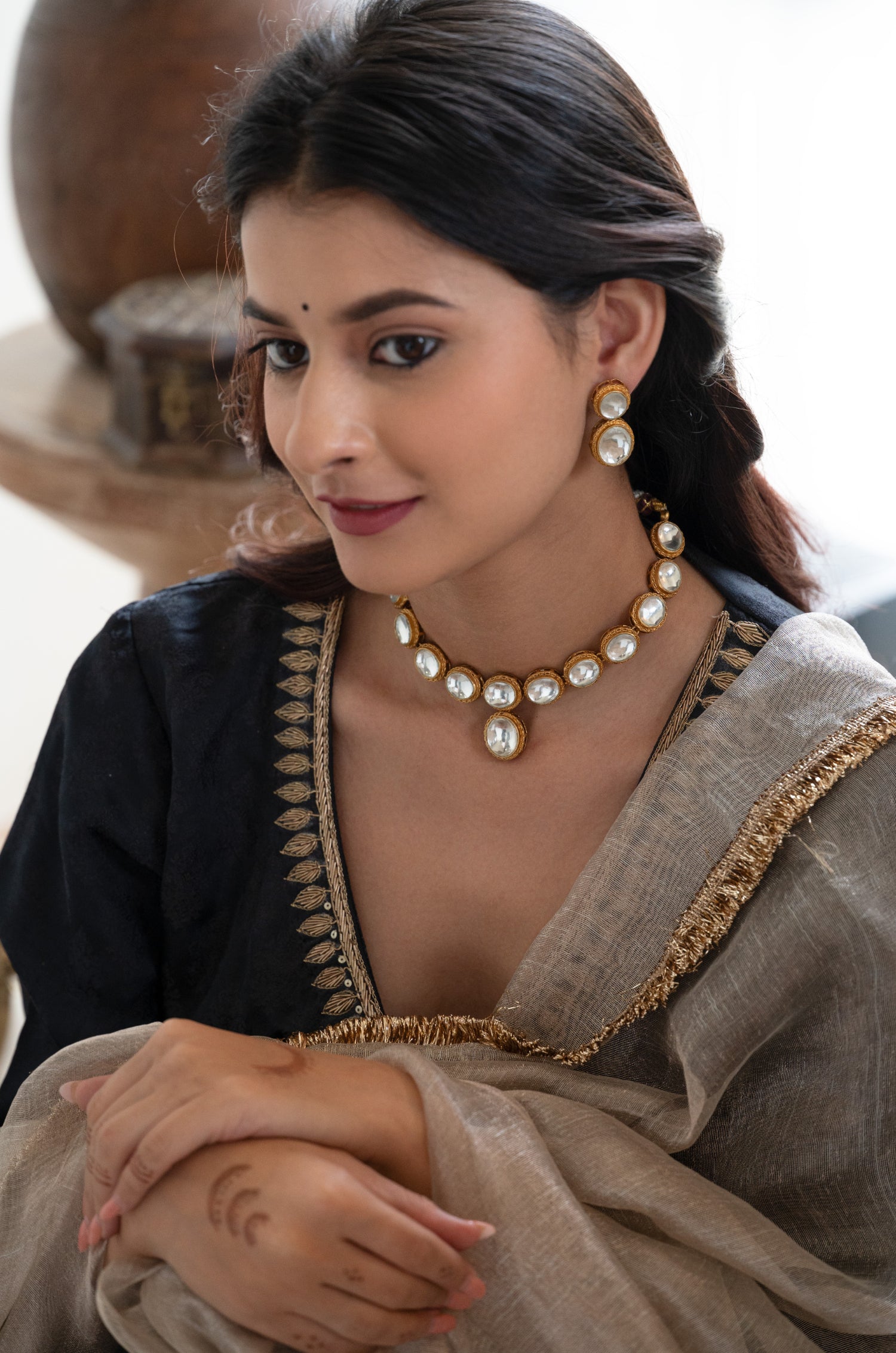 Umaina Polki Necklace Set
