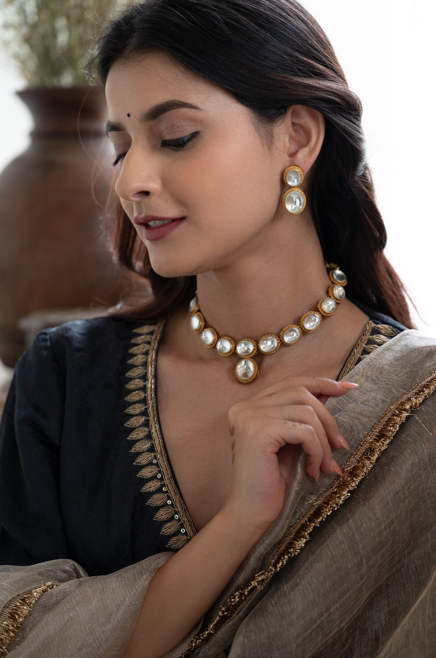 Umaina Polki Necklace Set