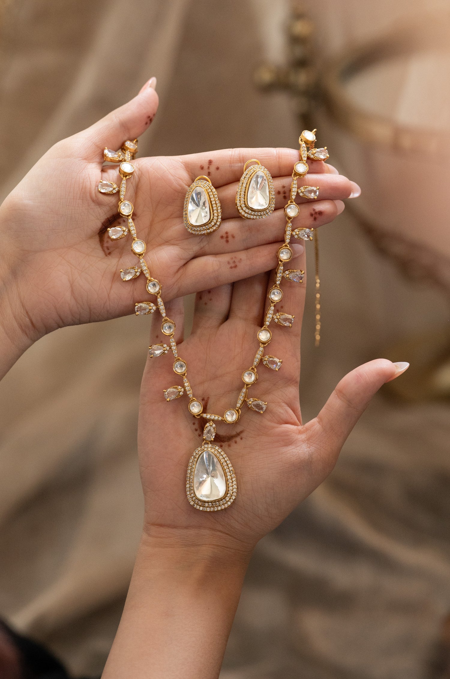 Oreen Polki Necklace Set
