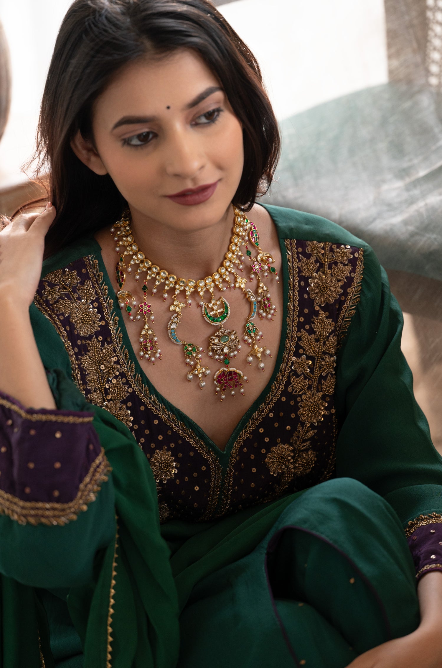 Samina Multicolored Kundan Necklace