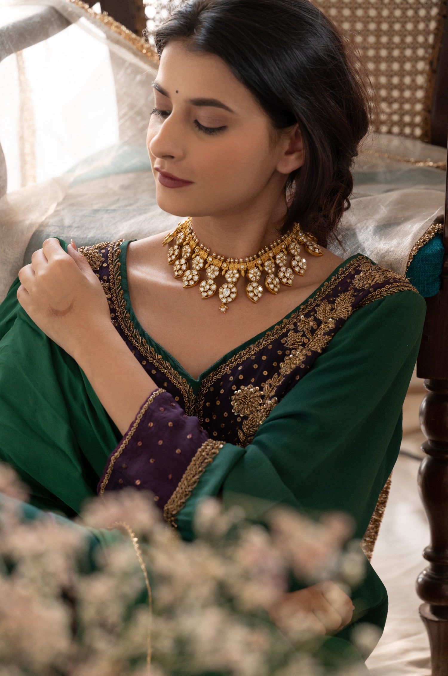Pranalini Polki Necklace Set