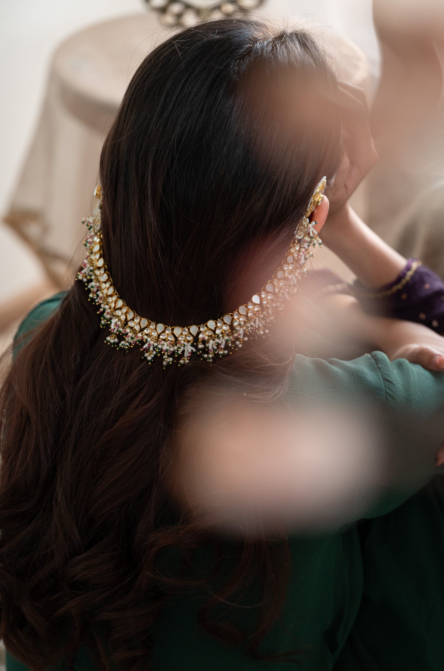 Kavya Mother Of Pearl Braid Pin