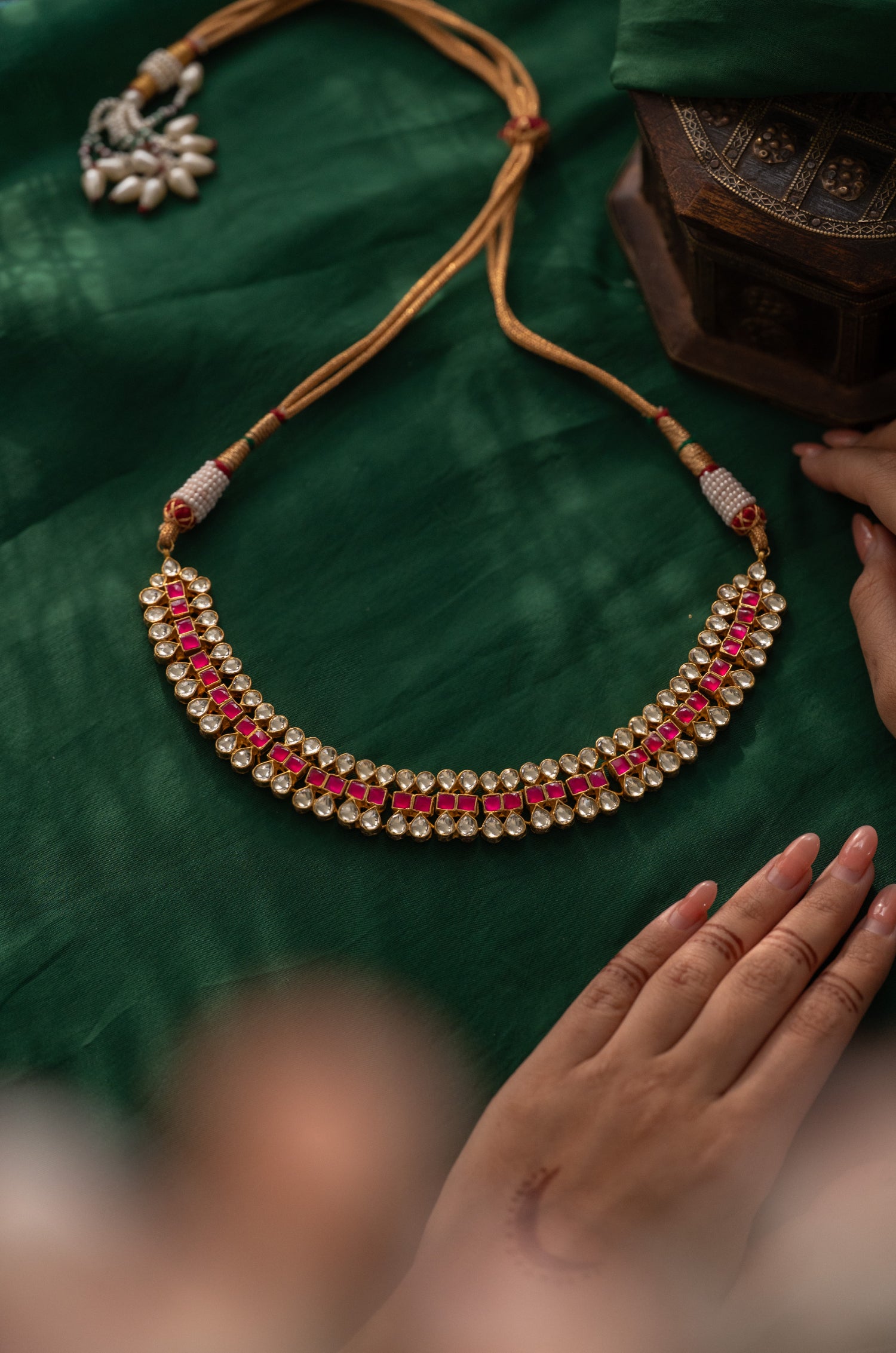 Eraina Pink Kundan Choker
