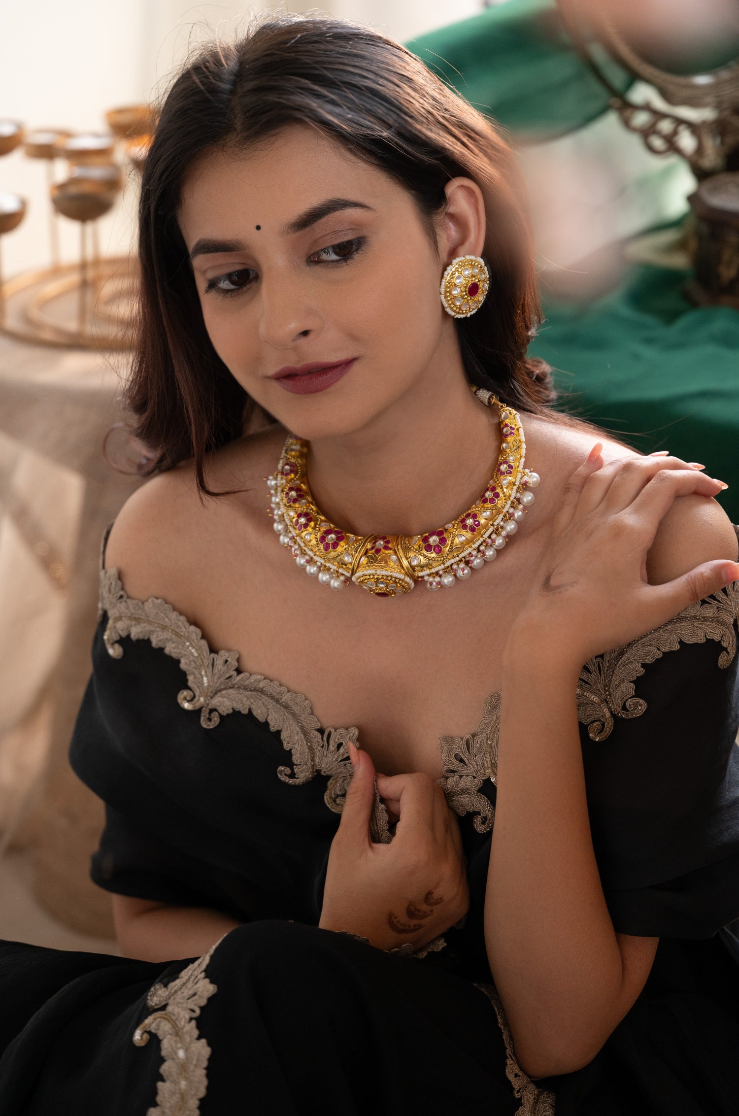 Tanahira Kundan Hasli Necklace Set