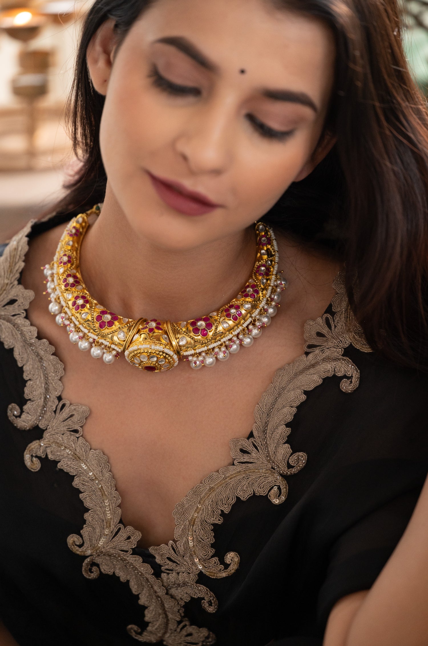 Tanahira Kundan Hasli Necklace Set