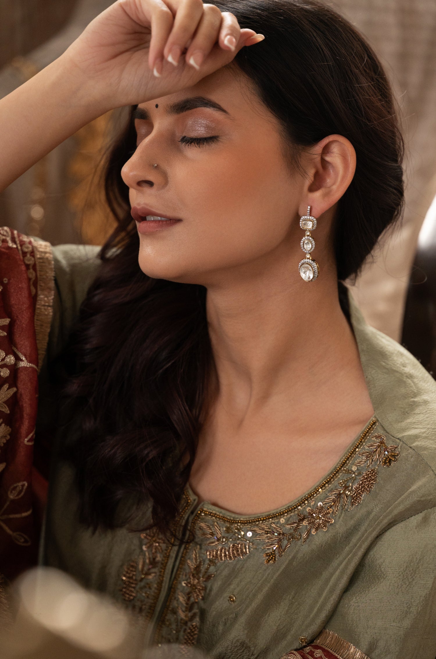 Takshika Polki Earrings
