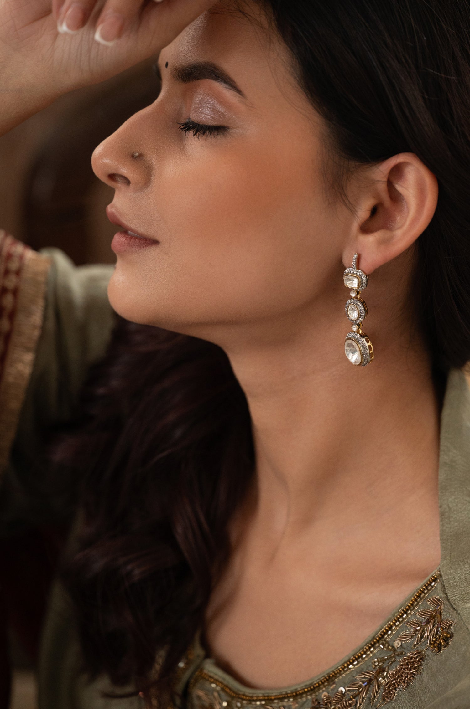 Takshika Polki Earrings