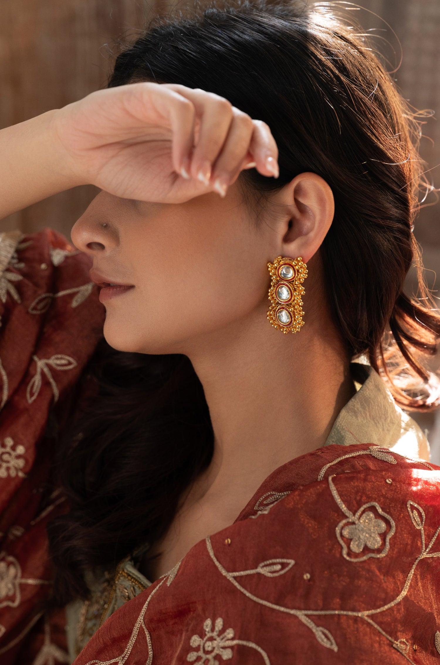 Prachi Kundan Earrings