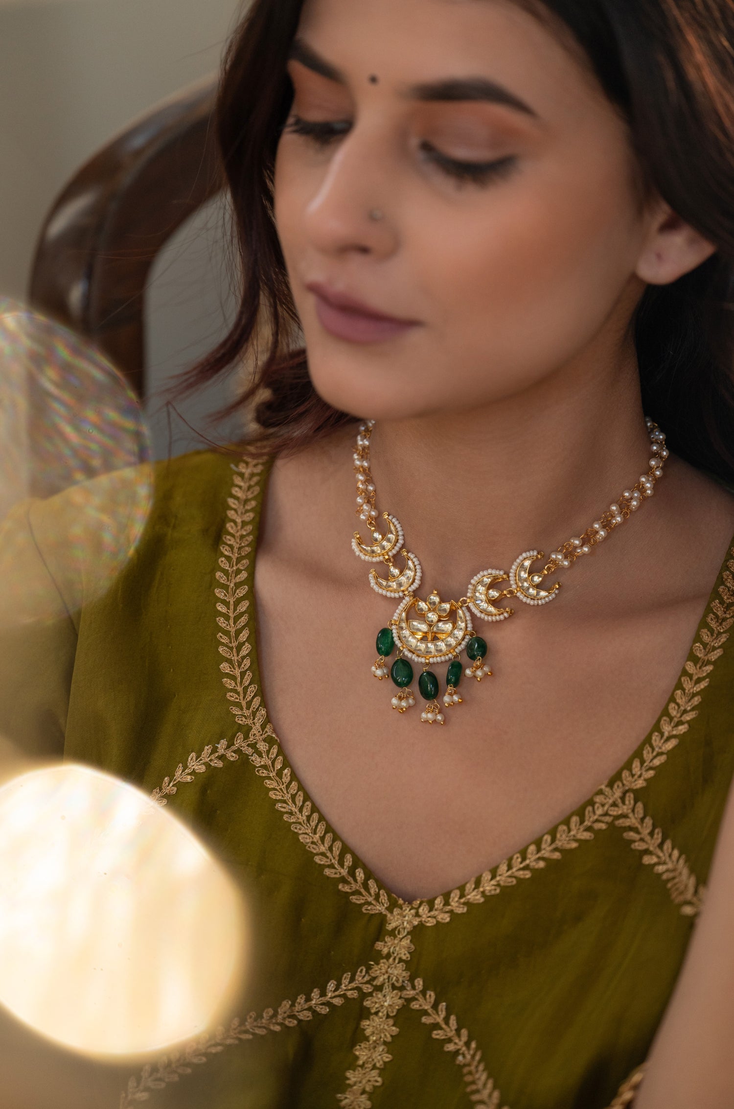 Harshita Green Necklace