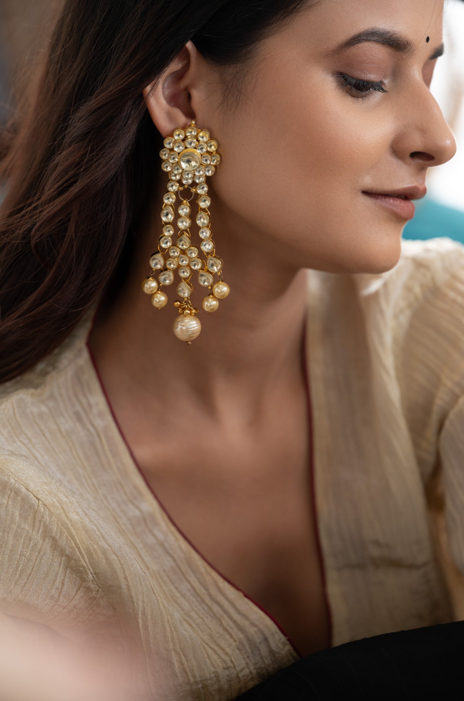 Damy Polki Pearl Earrings