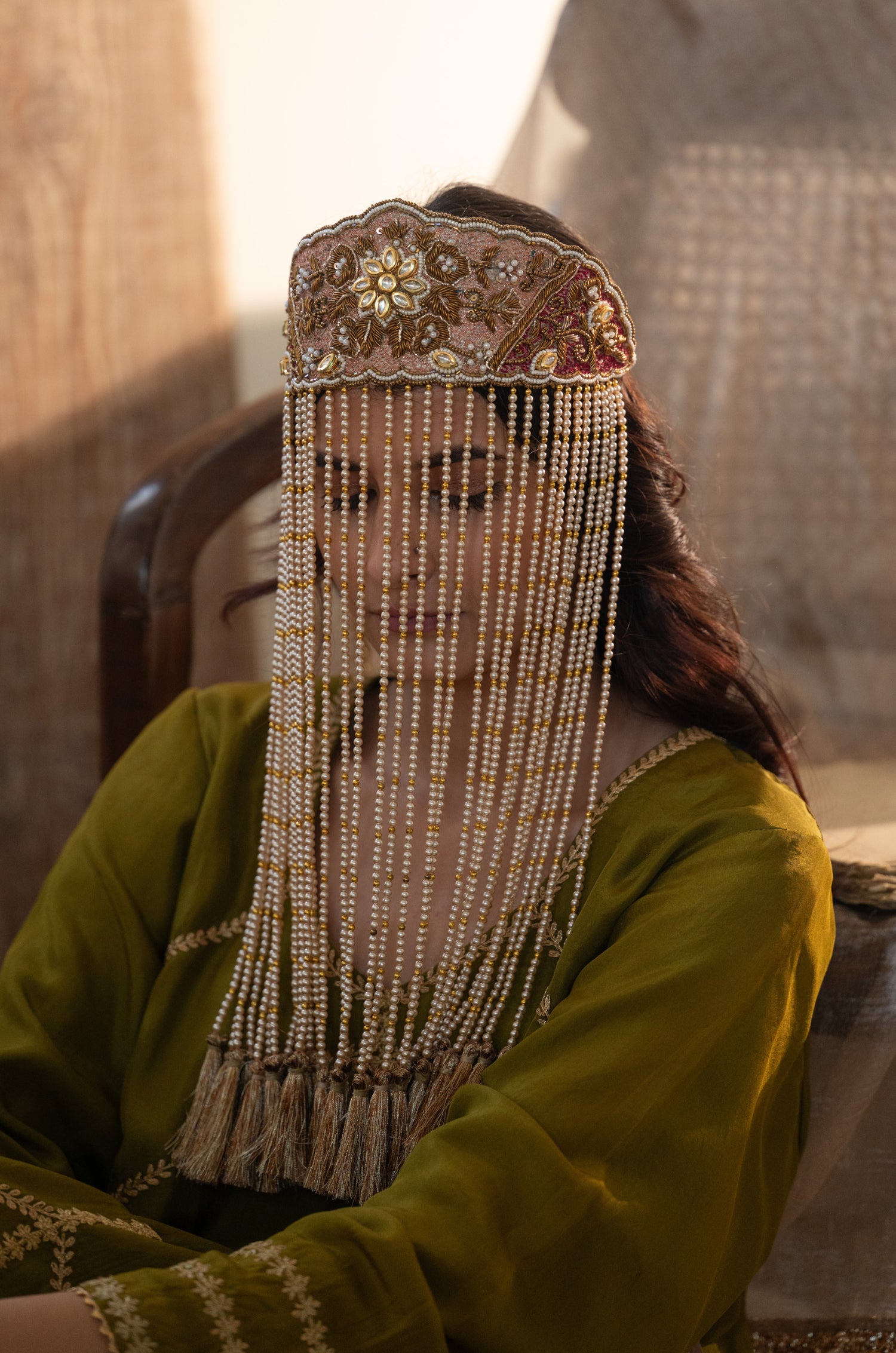Kamyar Kundan And Pearls Sehra