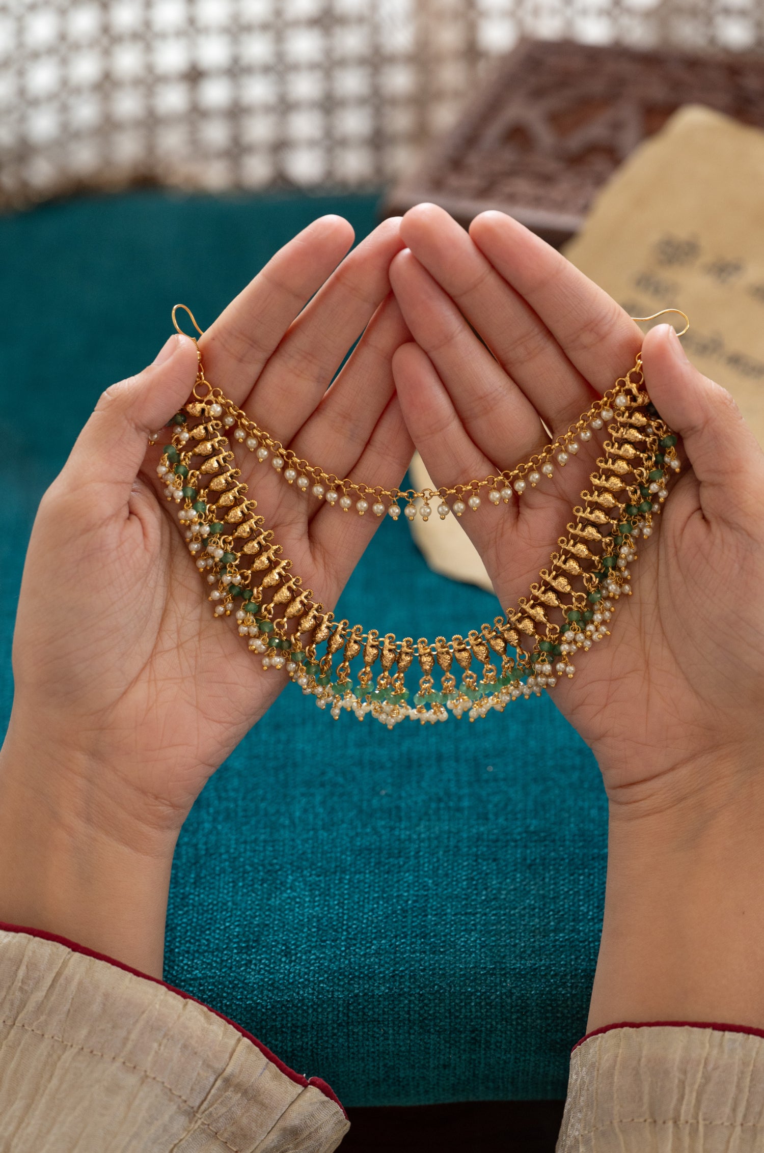 Fareeda Temple Work Braid Pin