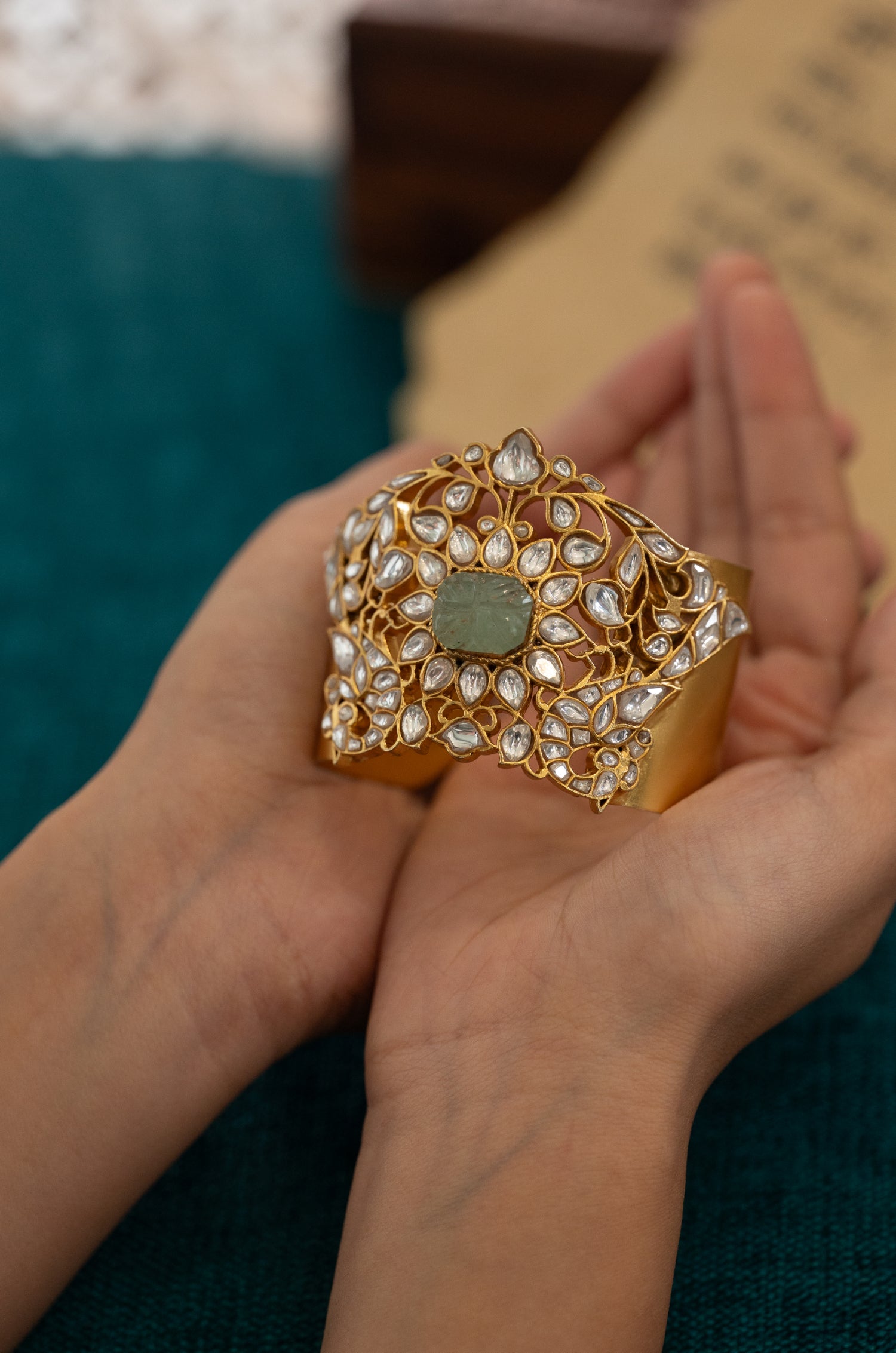 Aabha Polki Cuff Bracelet