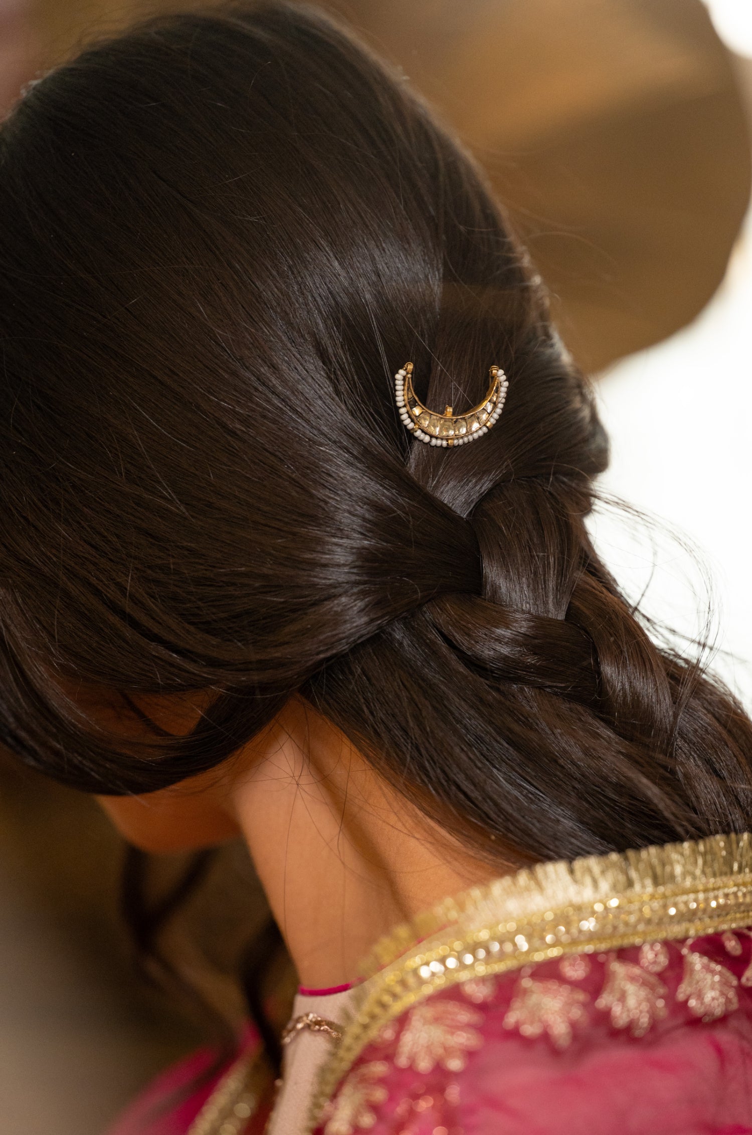 Aabha Kundan Braid Pin