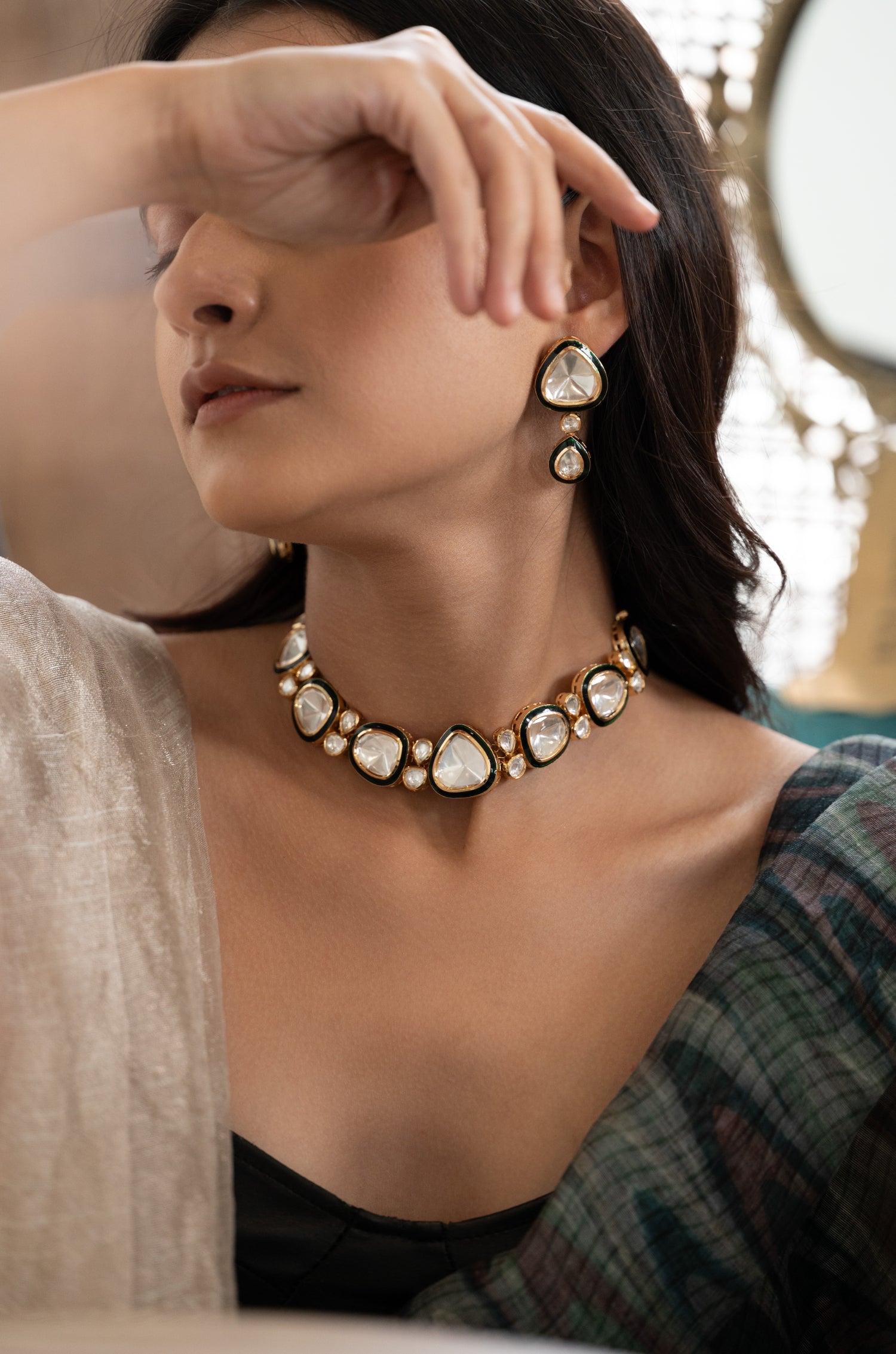 Noorza Polki Necklace Set