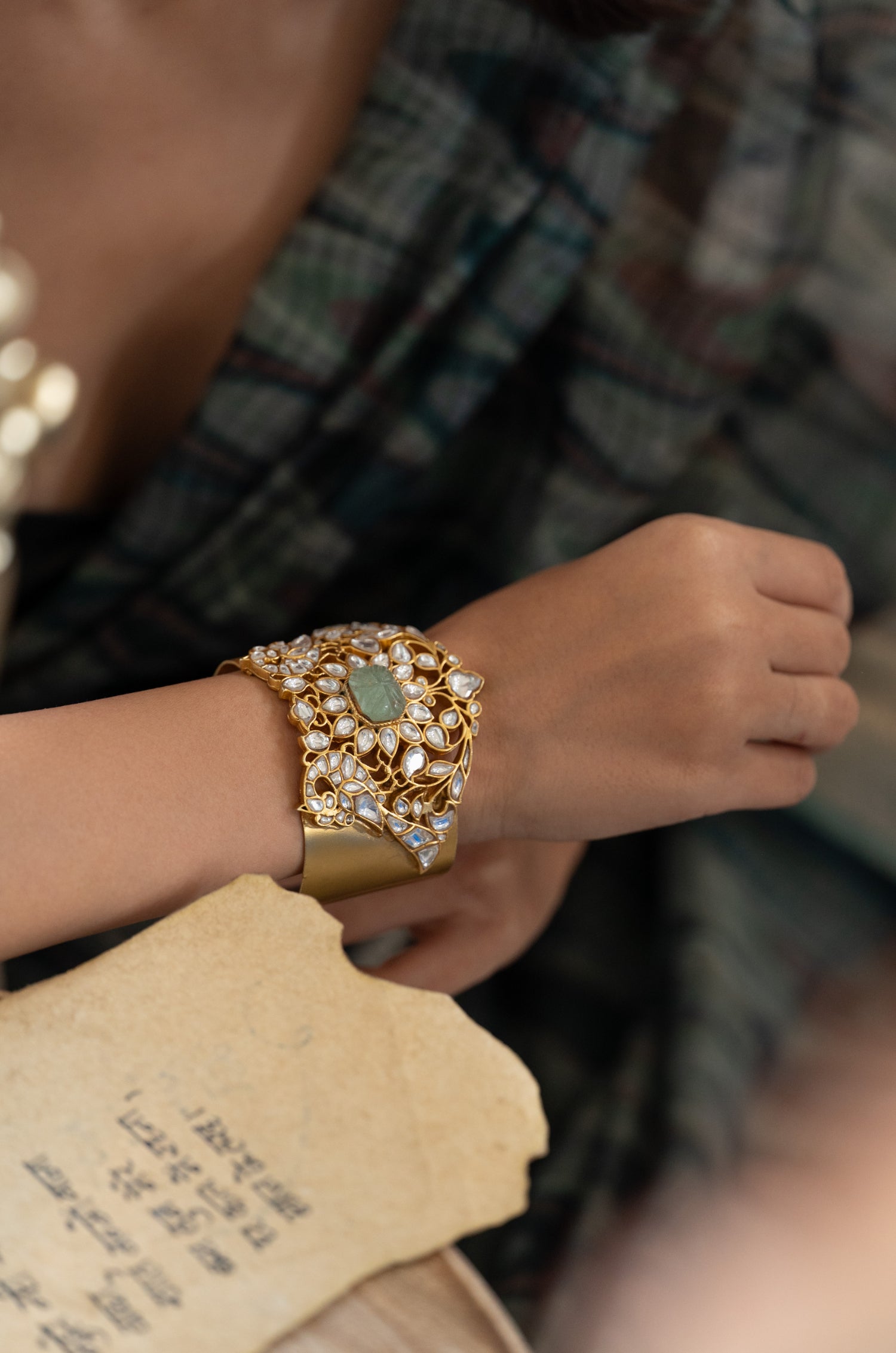 Aabha Polki Cuff Bracelet