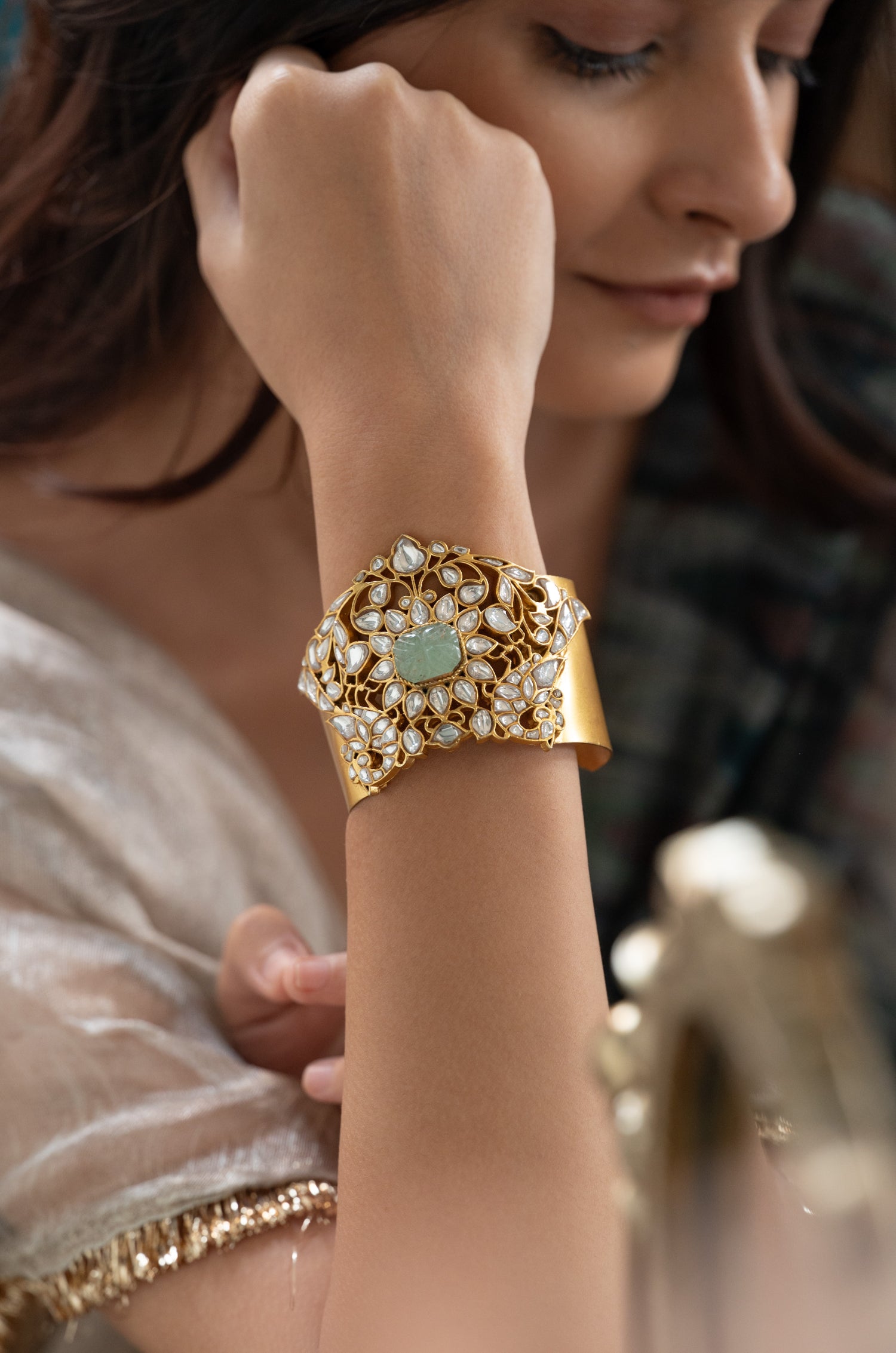Aabha Polki Cuff Bracelet