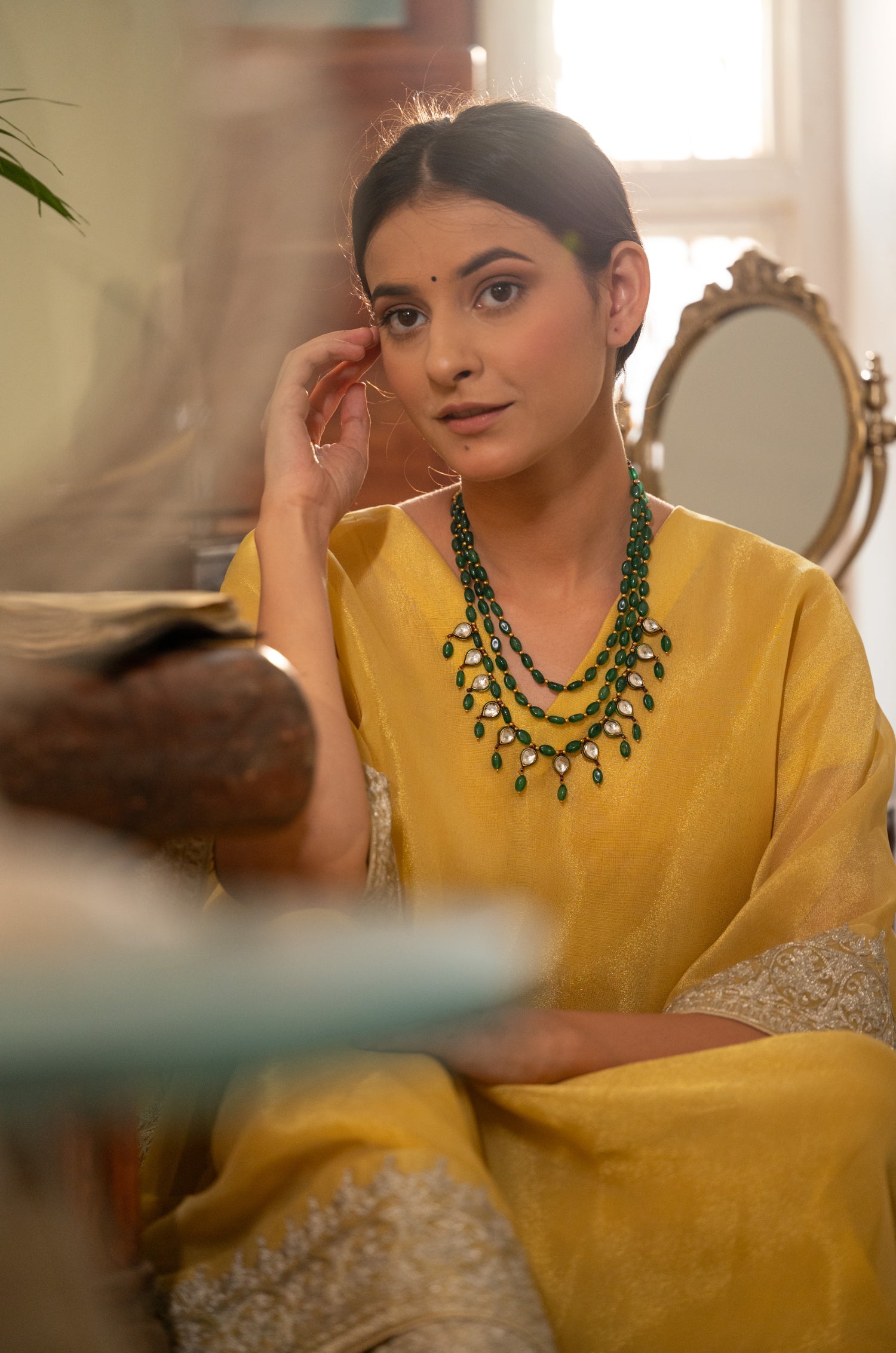Divanshi Green Layered Necklace