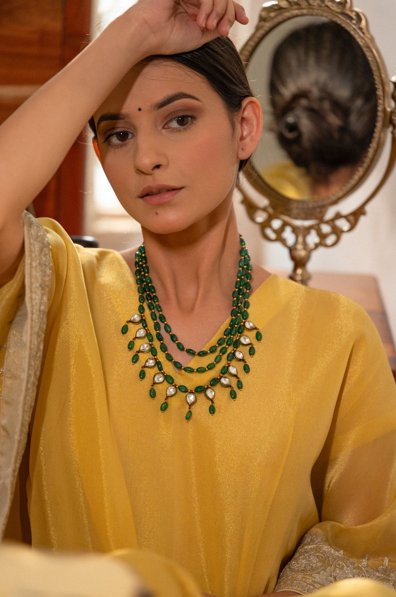 Divanshi Green Layered Necklace