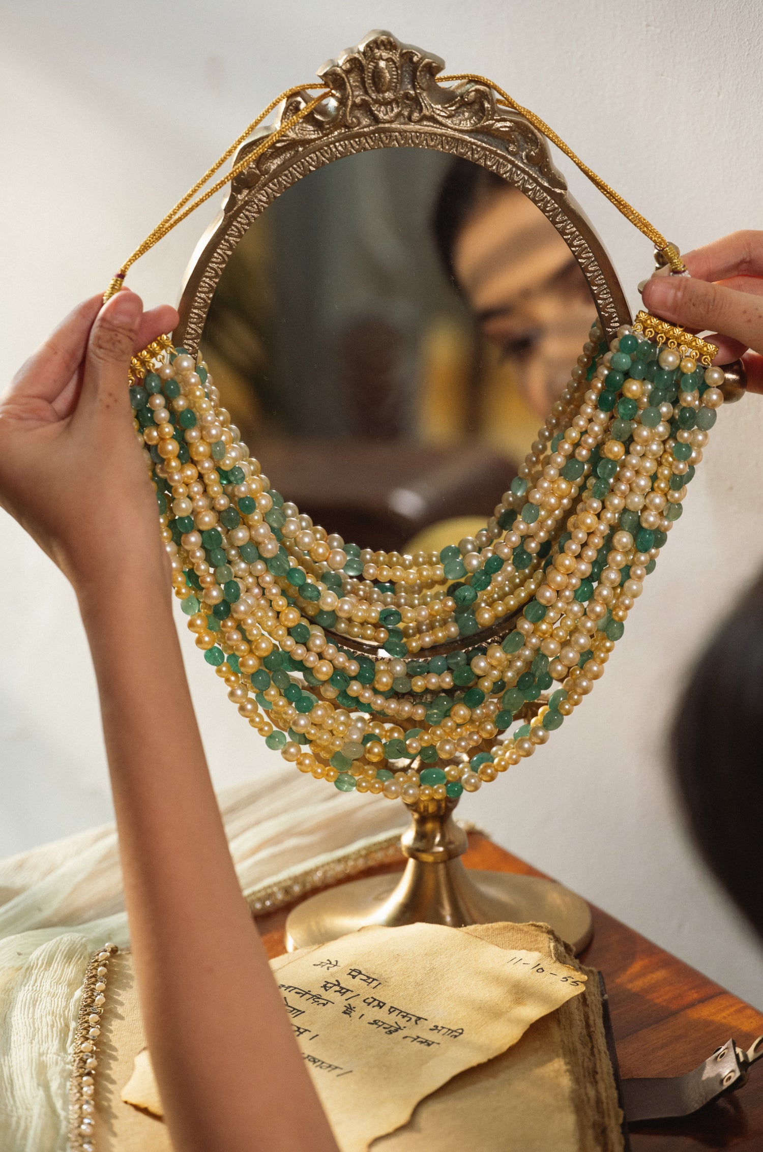Shobita Mint Layered Necklace