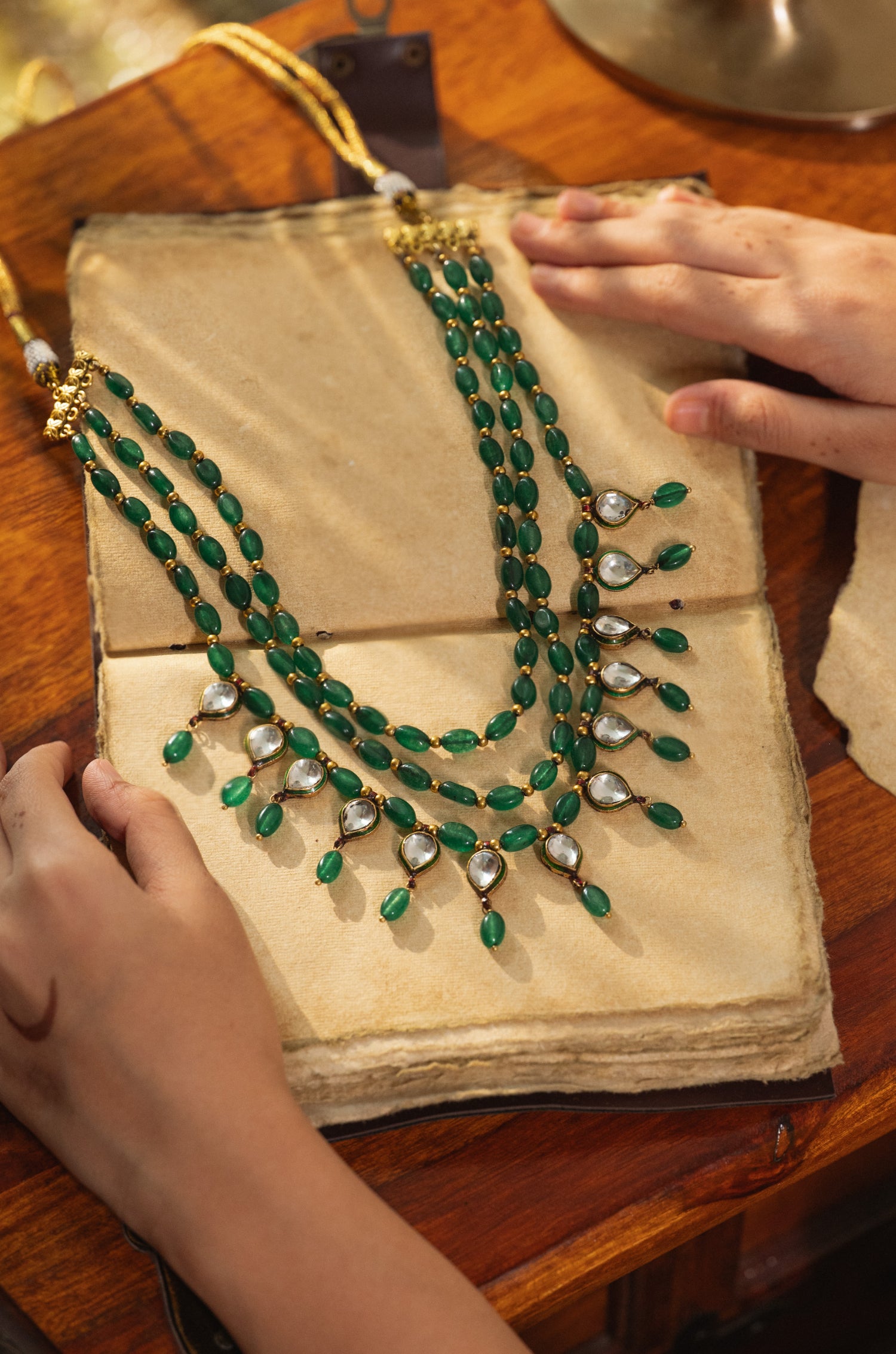Divanshi Green Layered Necklace