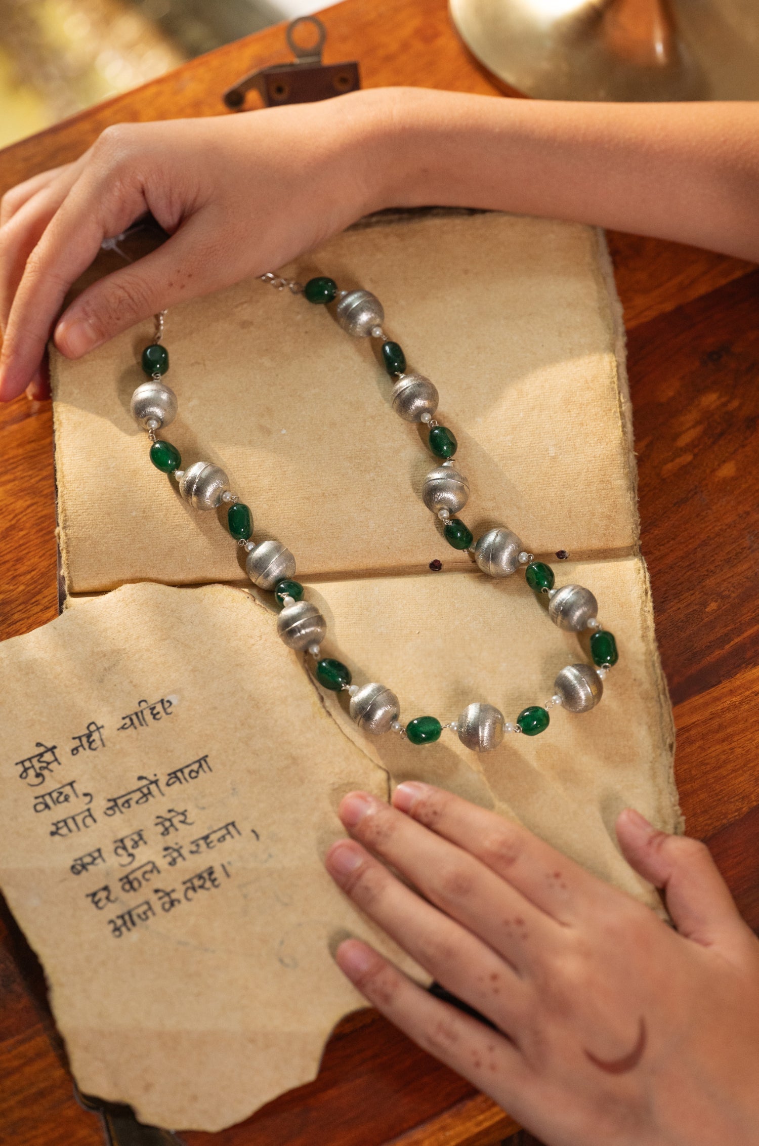 Ruba Green String Necklace