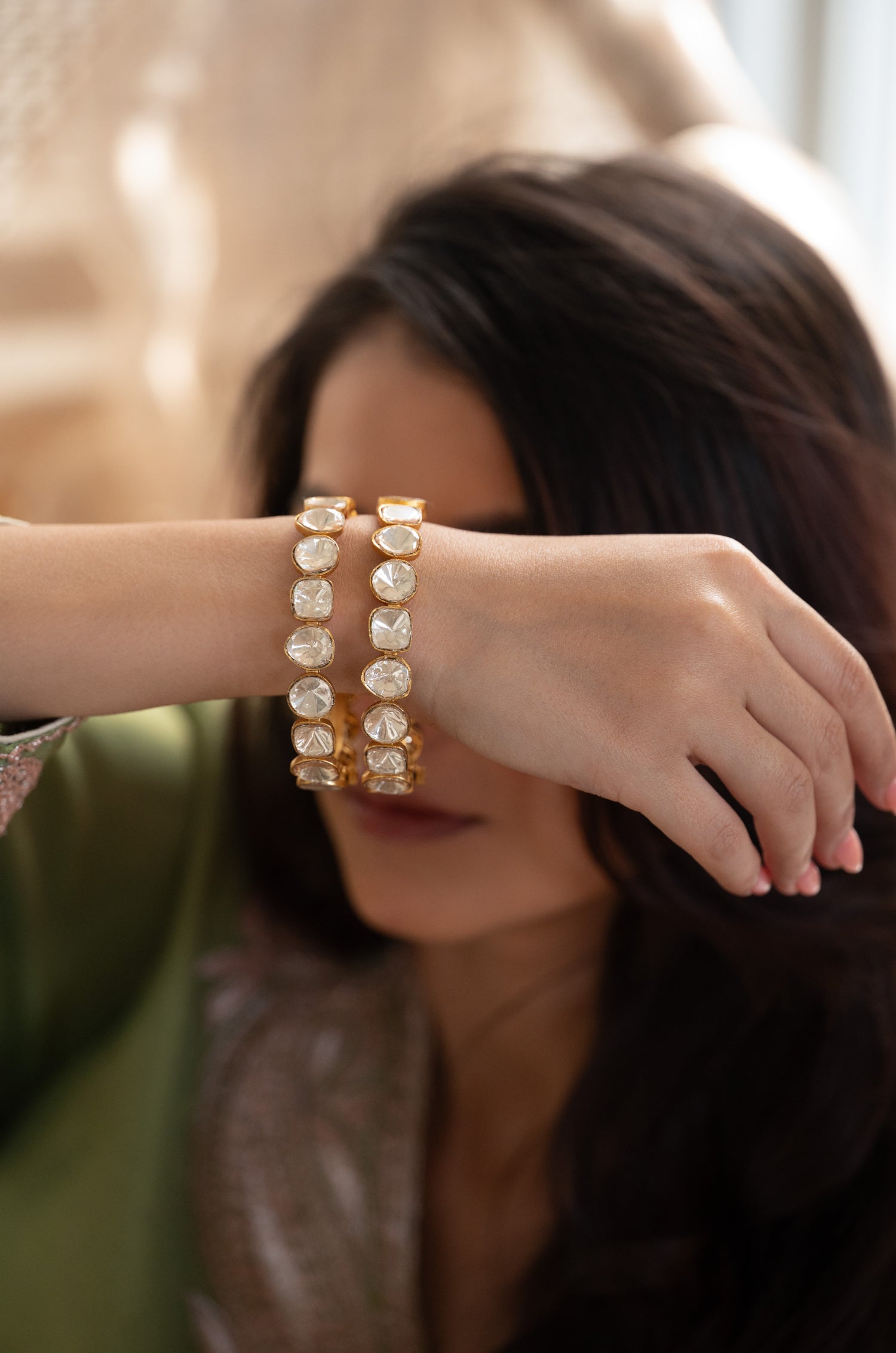 Sharini Polki Bangles - Set of 2