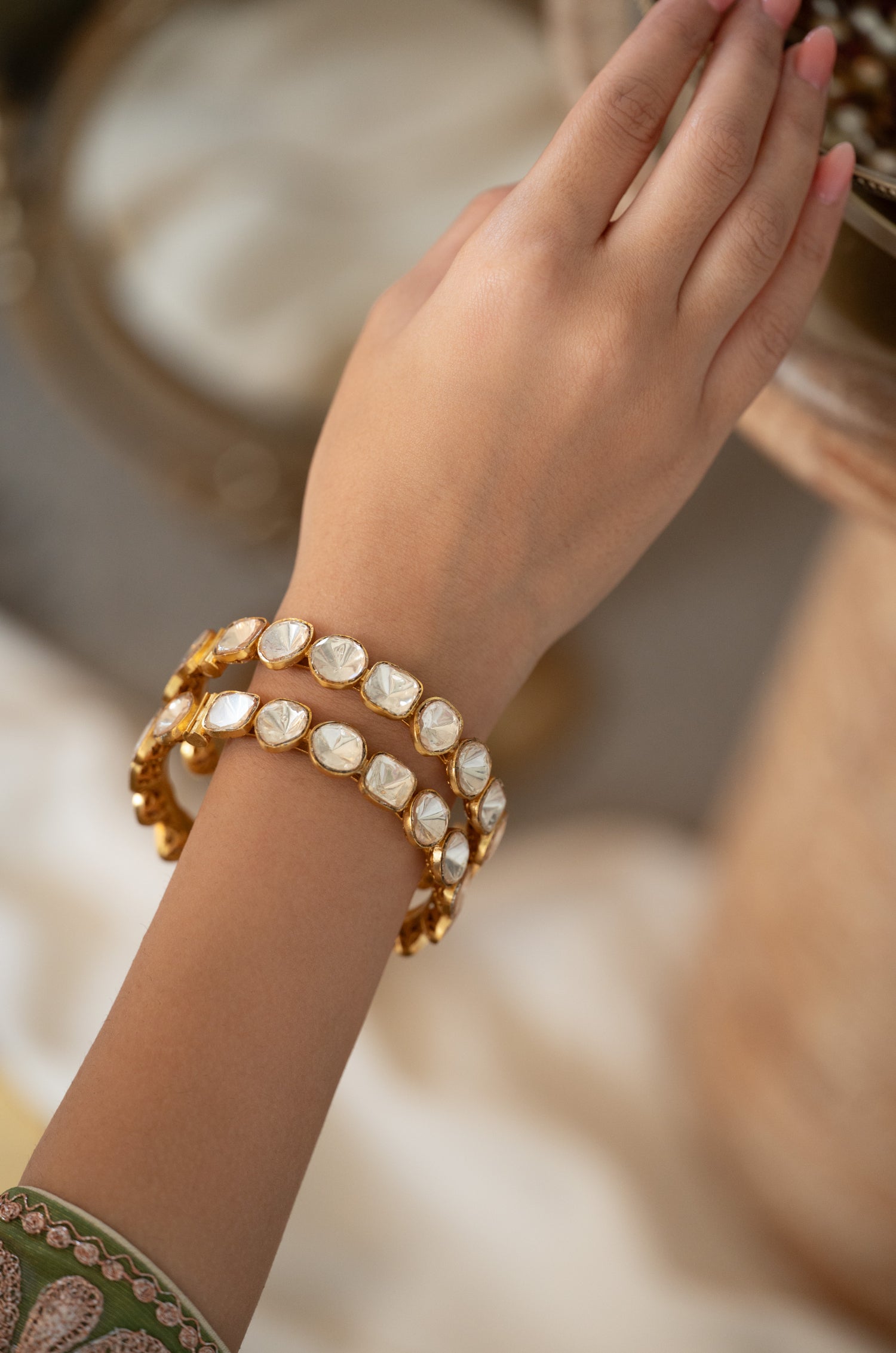 Sharini Polki Bangles - Set of 2