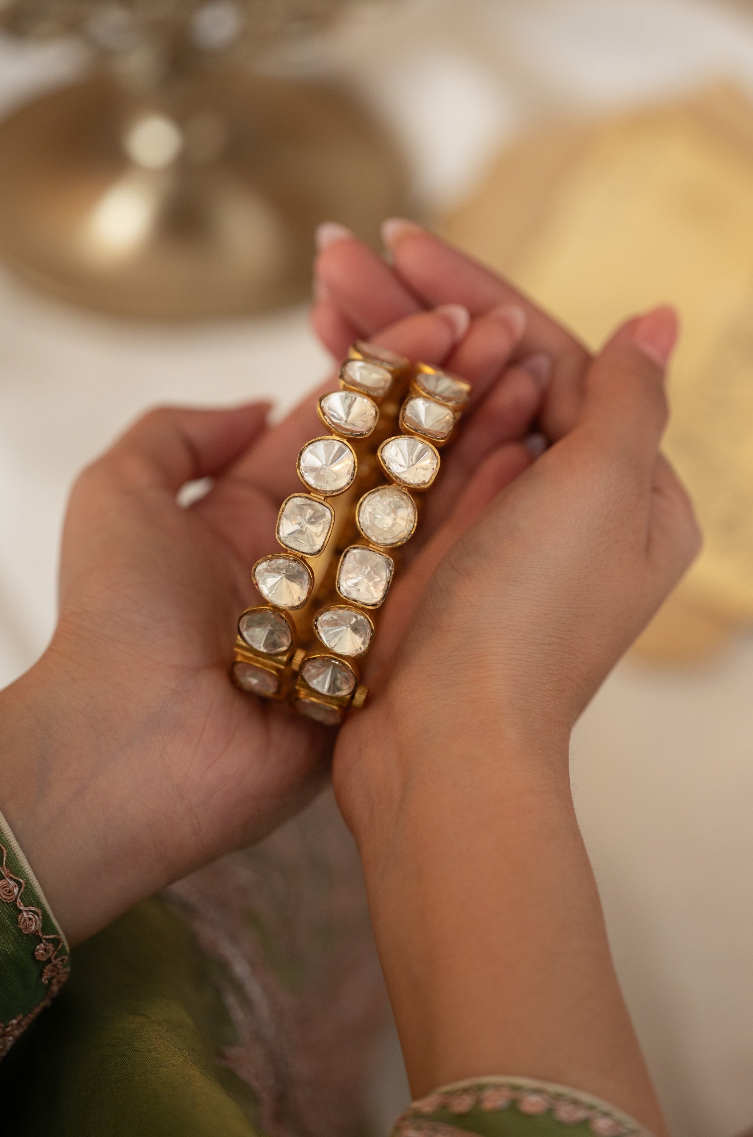 Sharini Polki Bangles - Set of 2