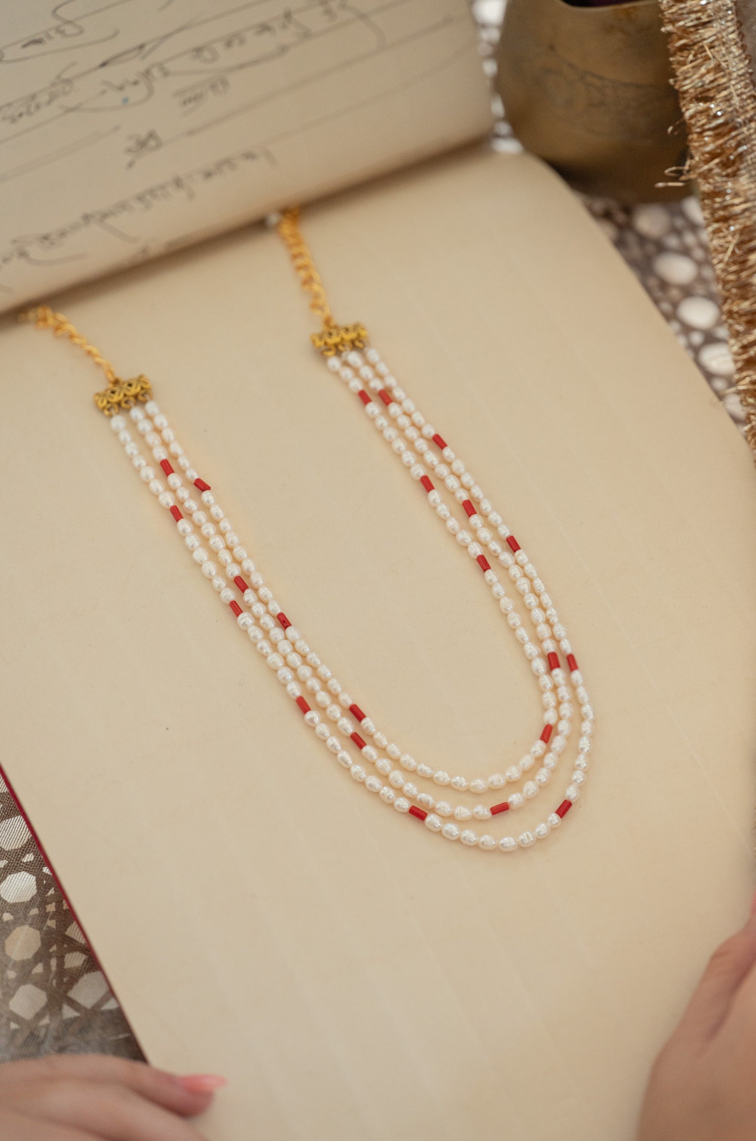 Saveri Rice Pearls Necklace