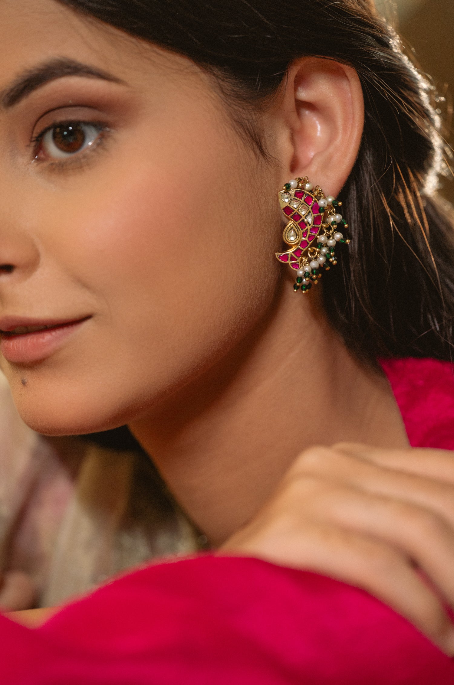 Mrignayani Kundan Earrings