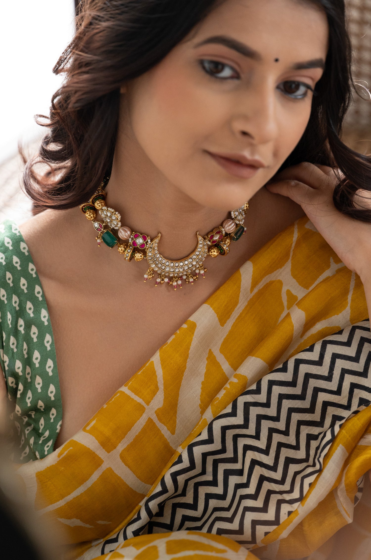 Aafreen Multicolored Kundan Necklace