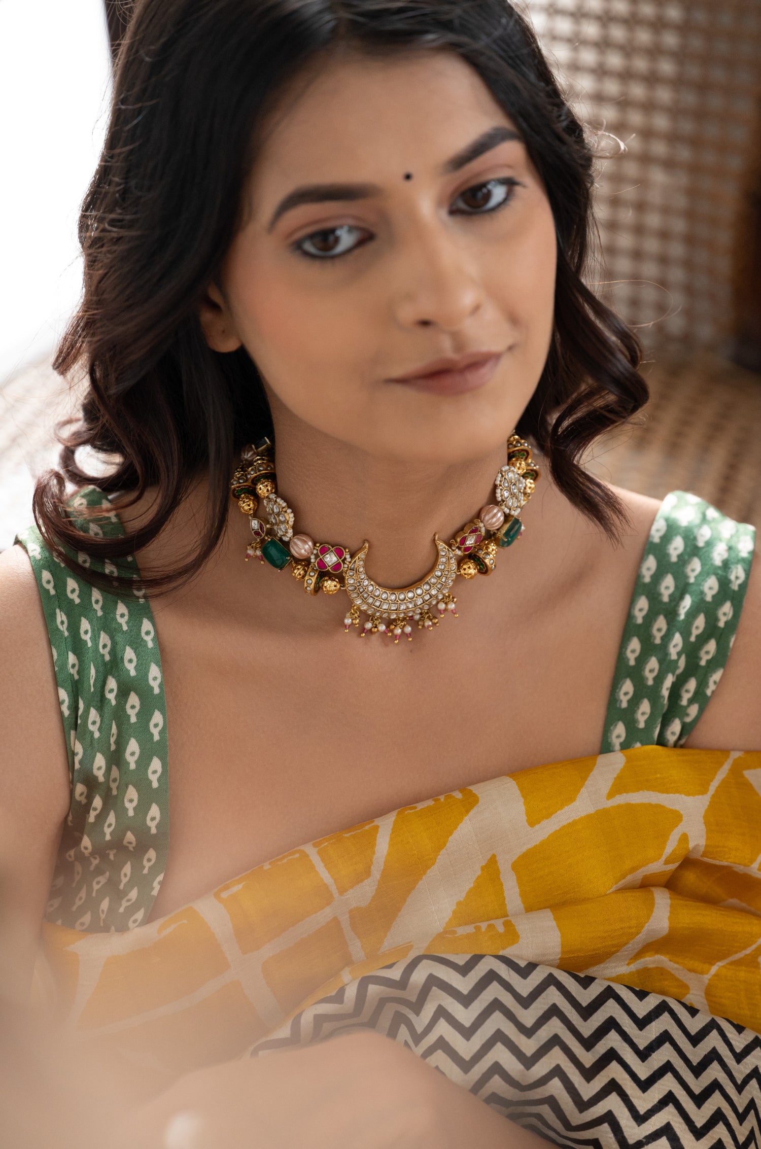 Aafreen Multicolored Kundan Necklace