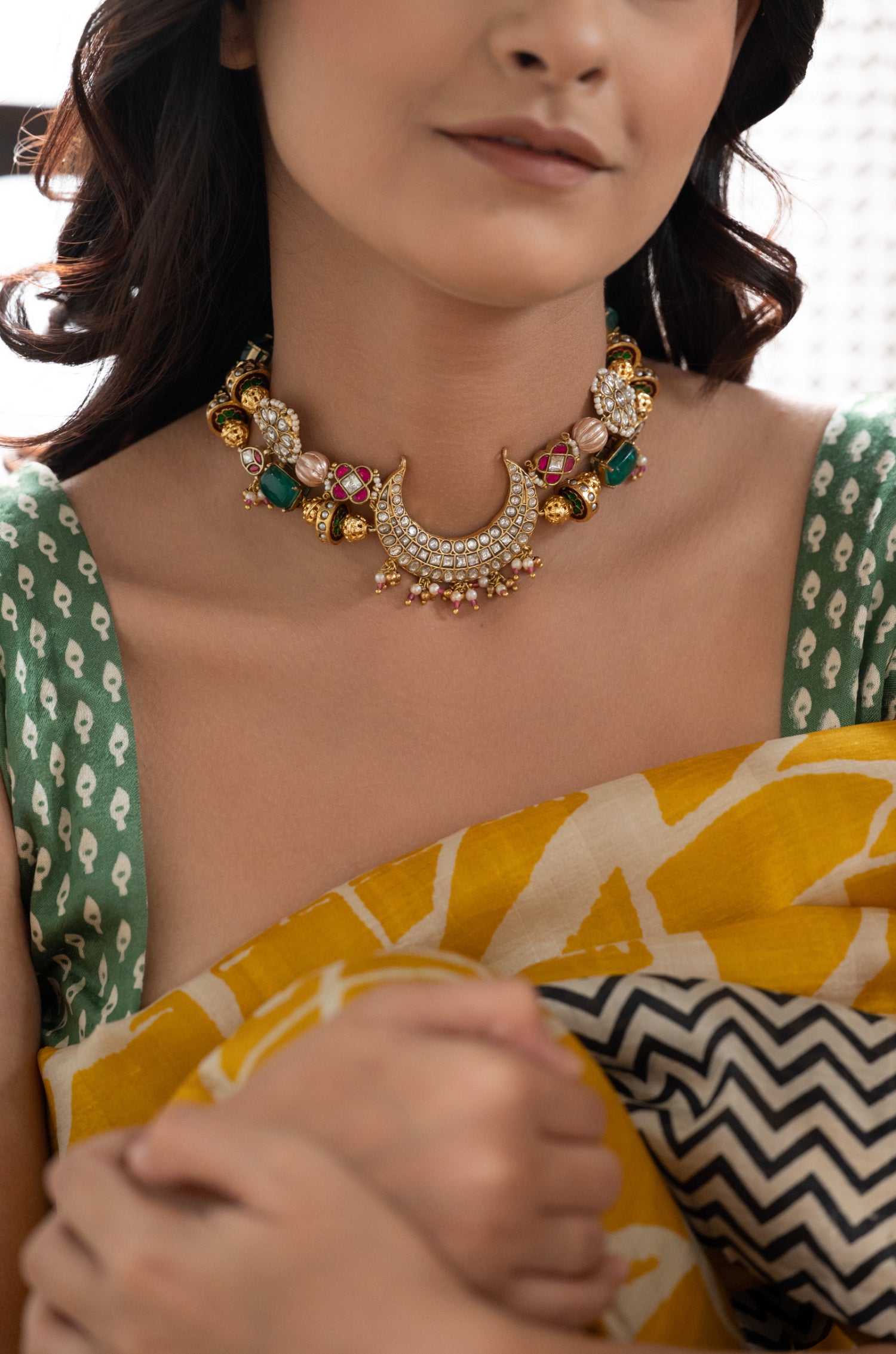 Aafreen Multicolored Kundan Necklace